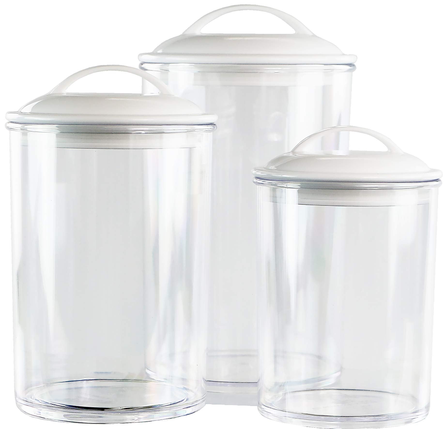 Calypso Basics By Reston Lloyd Acrylic Storage Canisters, Set Of 3, White