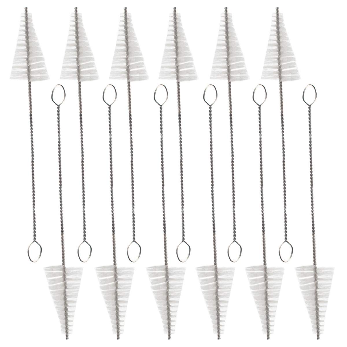 12Pcs Triangle Nylon Cake Decorating Tips Brushes Professional Cake Decorating Mouth Icing Dispensers Tips Cleaning Brushes Tube