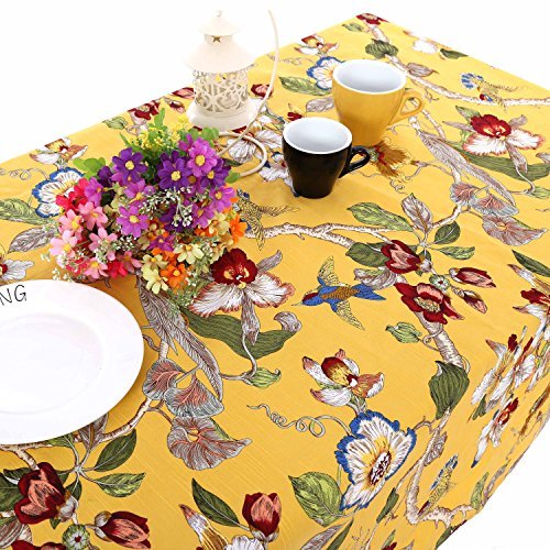 Unitendo Bohemia Mediterranean Style Tablecloths/Table Cloth Retro Colorful Floral Table Cover For Dining Table,Furniture Cover