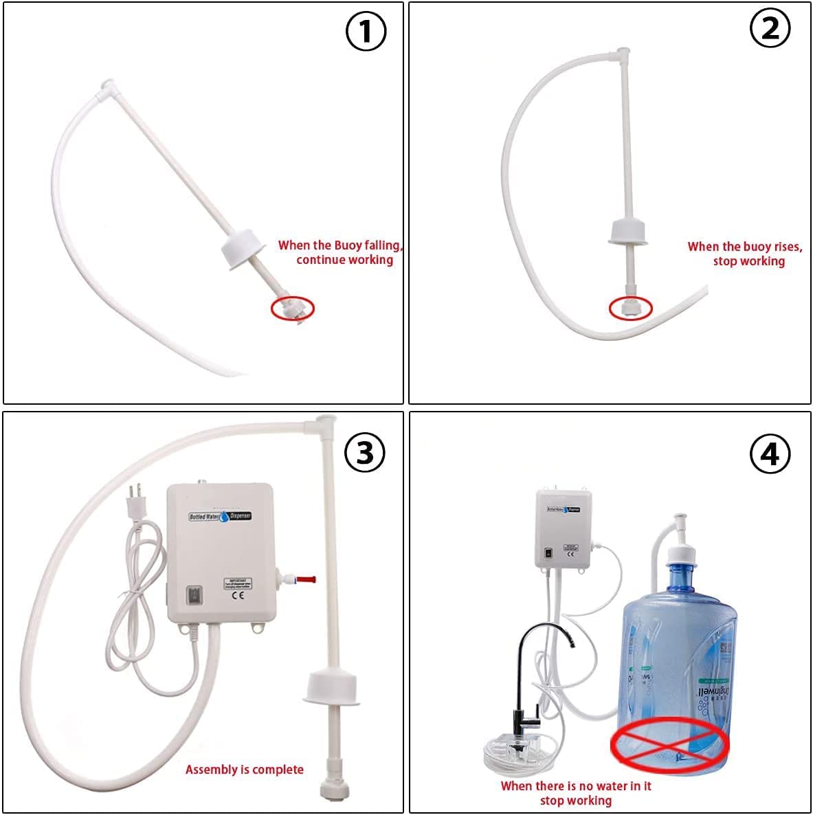 Tdrenergy Bottle Water Dispenser Pump System Automatic 110V 40Psi 1 Gpm For Home/Office Kitchen Refrigerator Coffee Maker Ice Ma