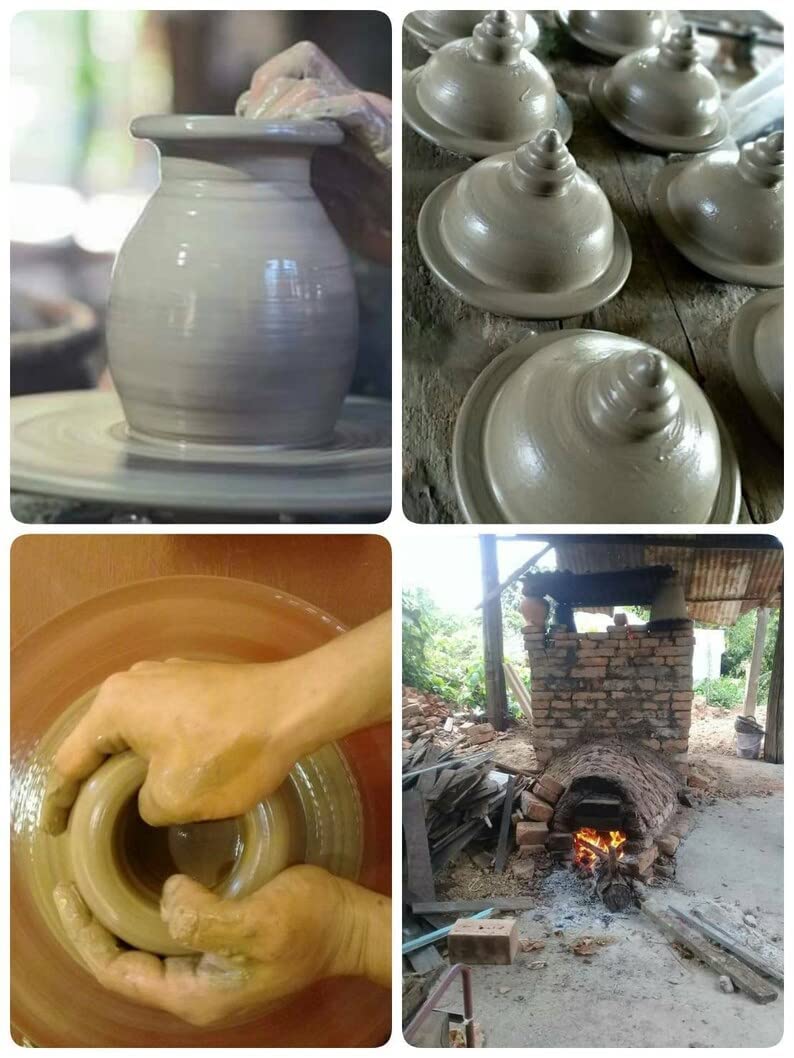 Kc Products Desi Handmade Natural Clay Dhupdhani  Dhoop Loban Dani/Dhuni Burner Holder/Pot Stand For Puja/Hawan/Dhuni [Shop/Offi