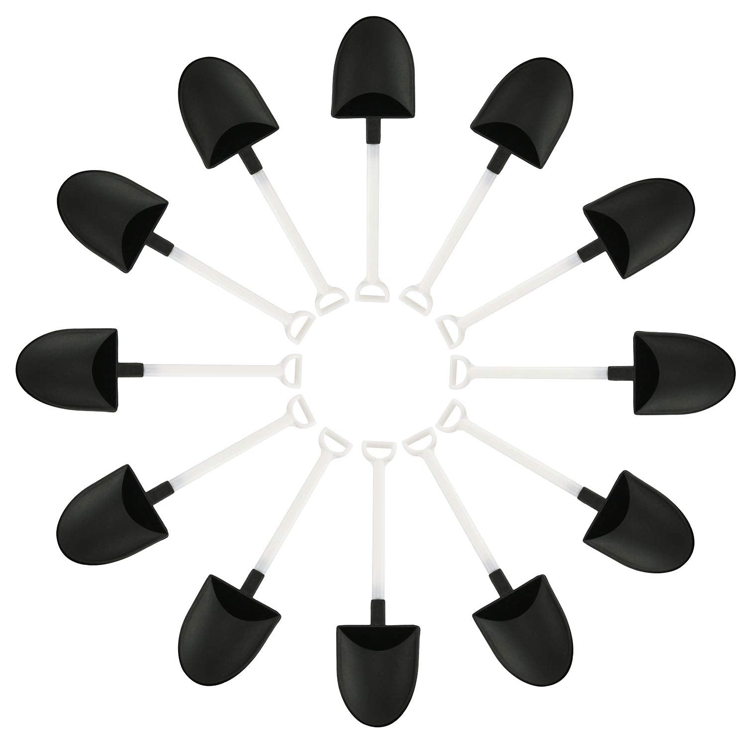 Tegg Dessert Spoon 50Pcs Plastic Disposable Mini Shovel Shaped Spoons For Potted Cake Ice Cream Garden Party