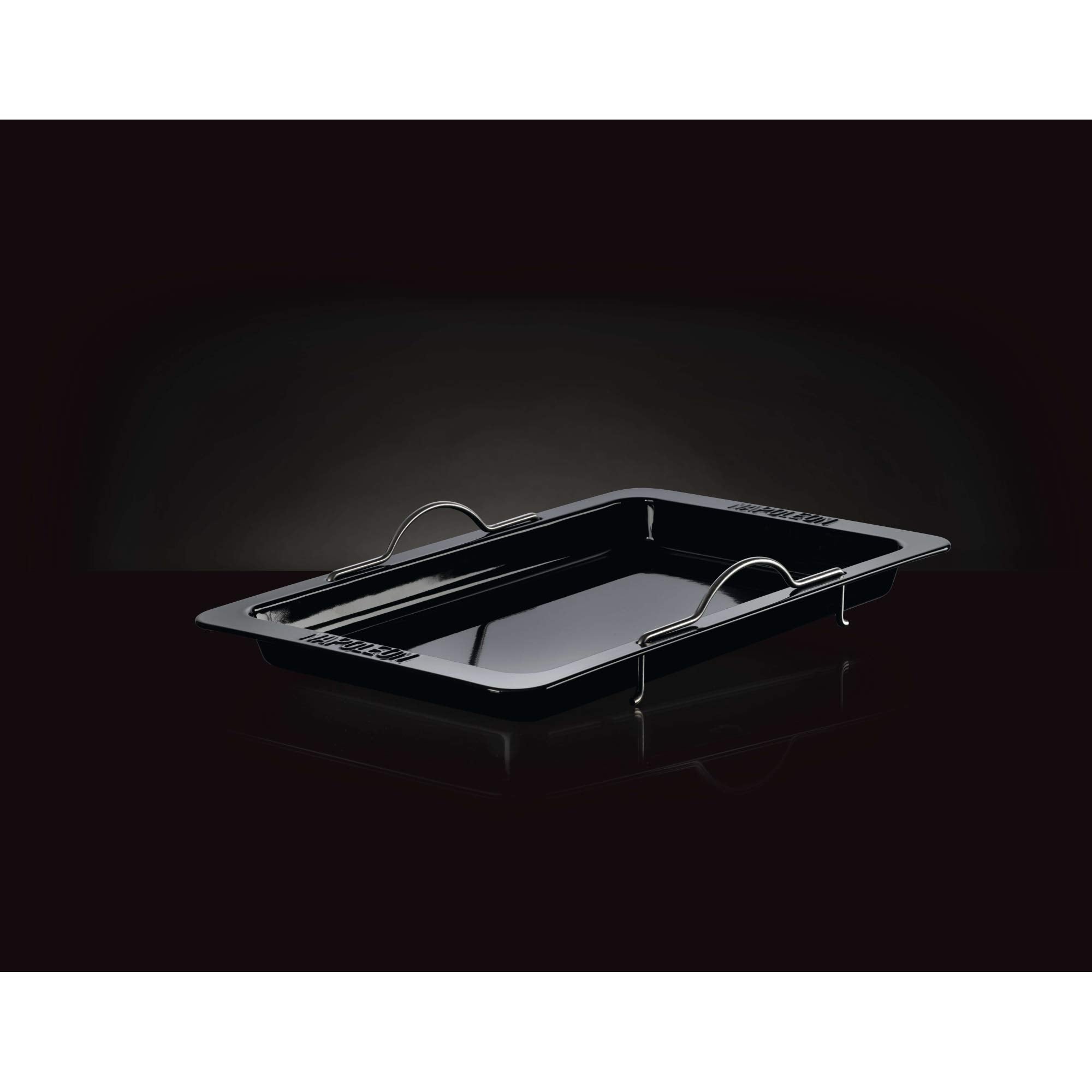 Napoleon Bbq Grill Accessory Grill Roasting Pan, For Rogue, Prestige, Prestige Pro Gas Bbq Grills, Custom Fit, Porcelain Enamele