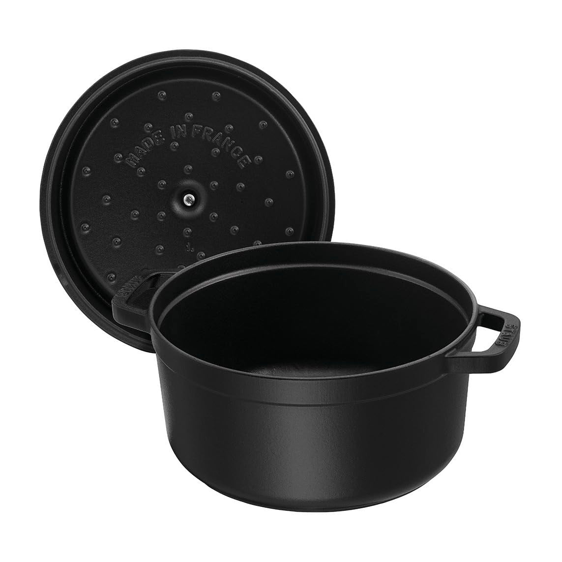 Staub 1103425 Black Cast Iron 13.25 Qt. Round Cocotte