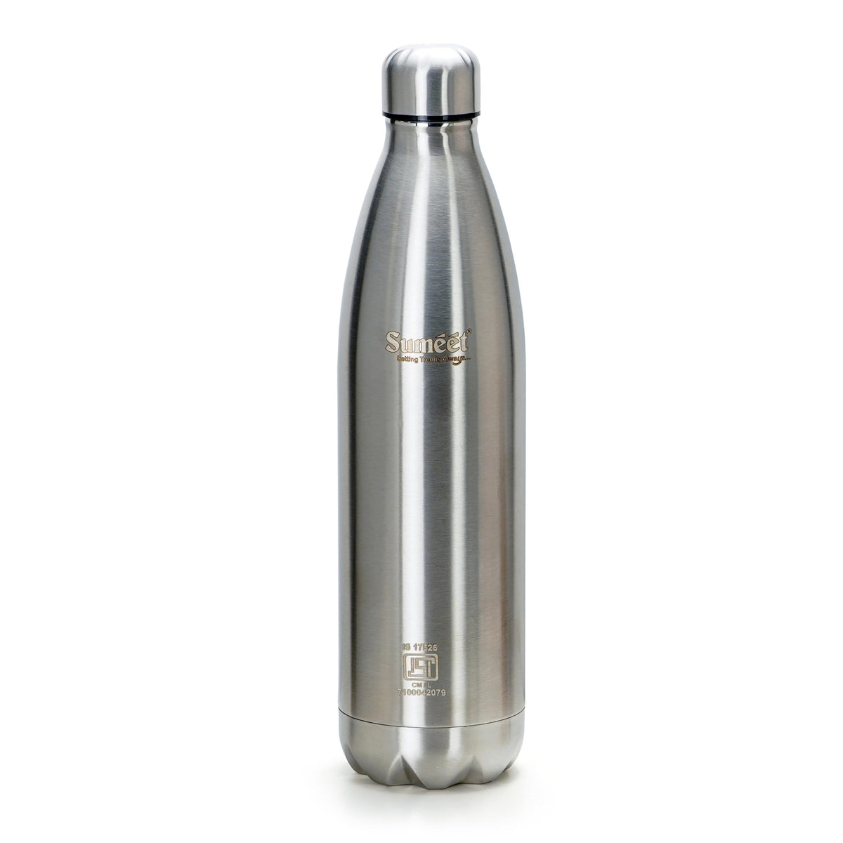 Sumeet Stainless Steel Double Walled Vacuum Flask/Water Bottle, 24 Hours Hot And Cold, 1000 Ml, Silver