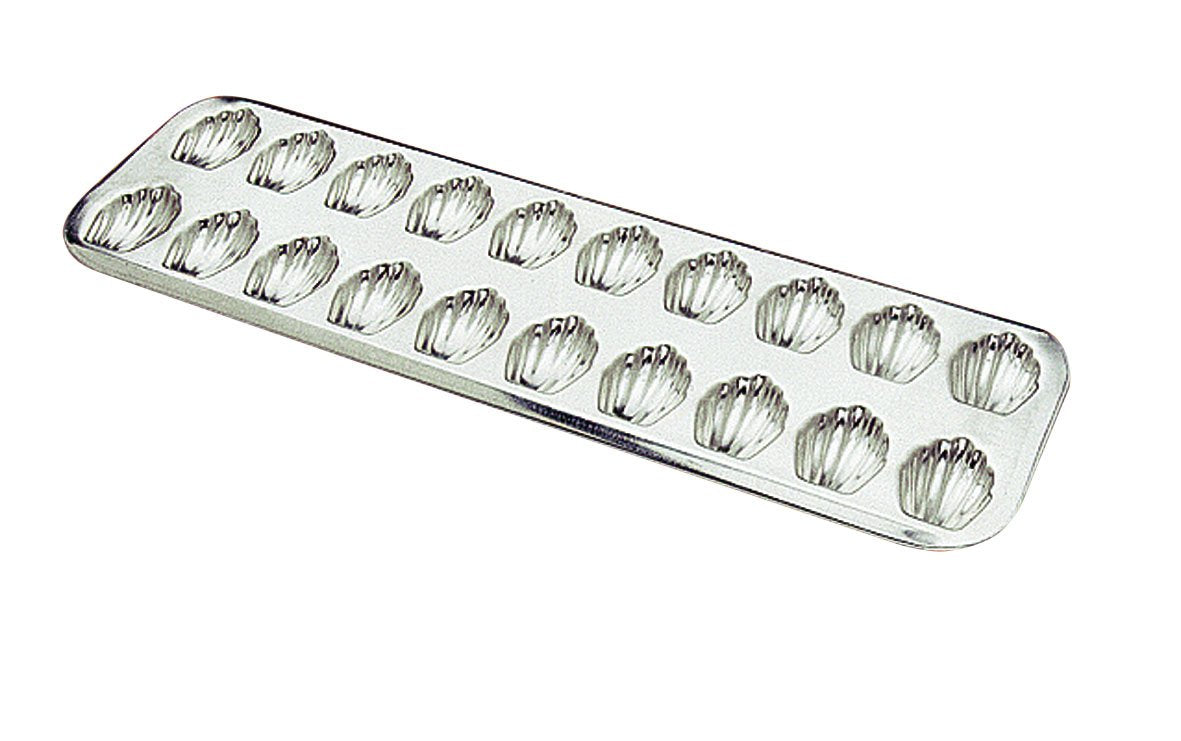 Paderno World Cuisine 20 Imprint 15.5 By 5.5 Inch Tin Madeleine Sheet