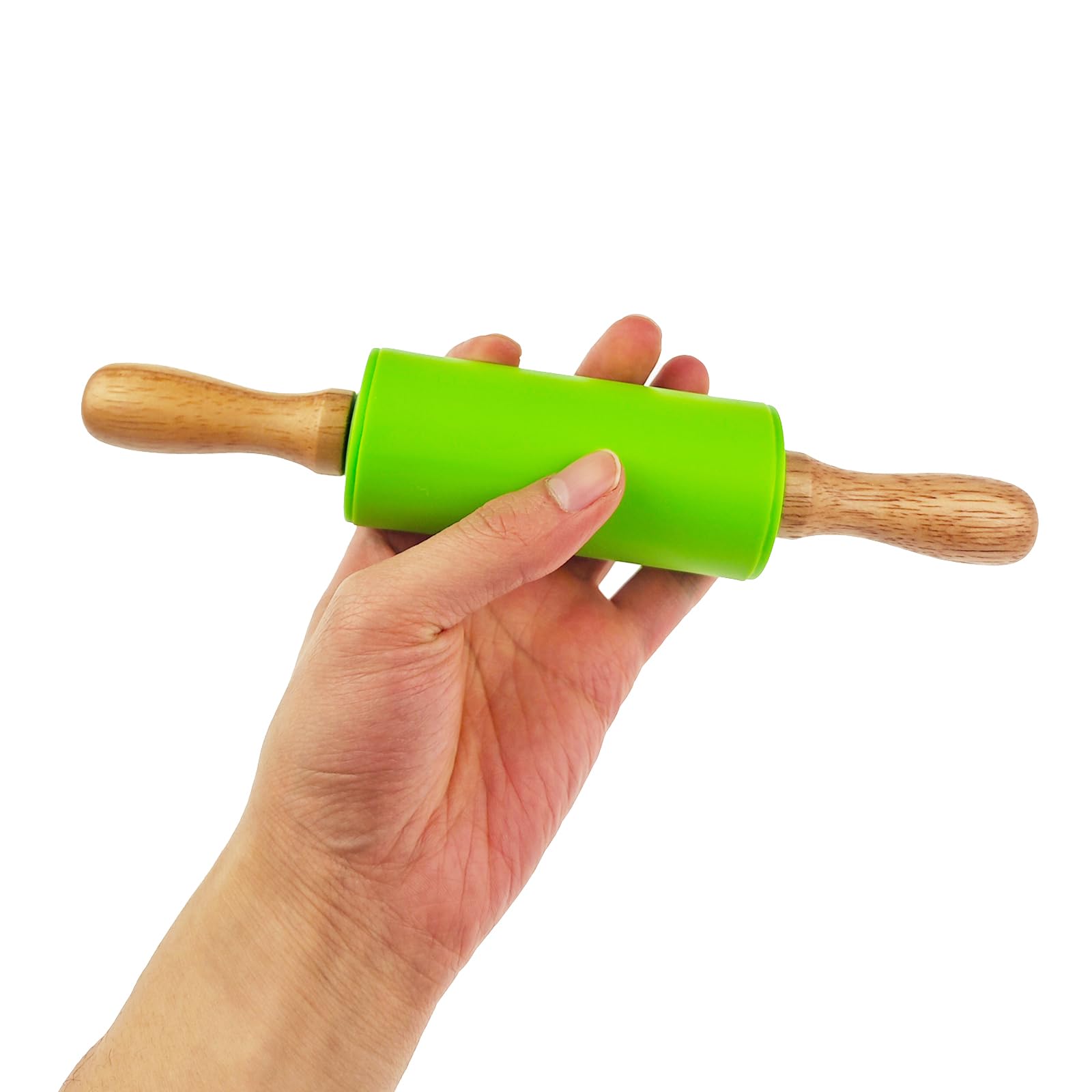 Miokun 6 Pack Small Rolling Pin For Kids, Kids Rolling Pin For Home Kitchen (6 Colors) (9 Inch)