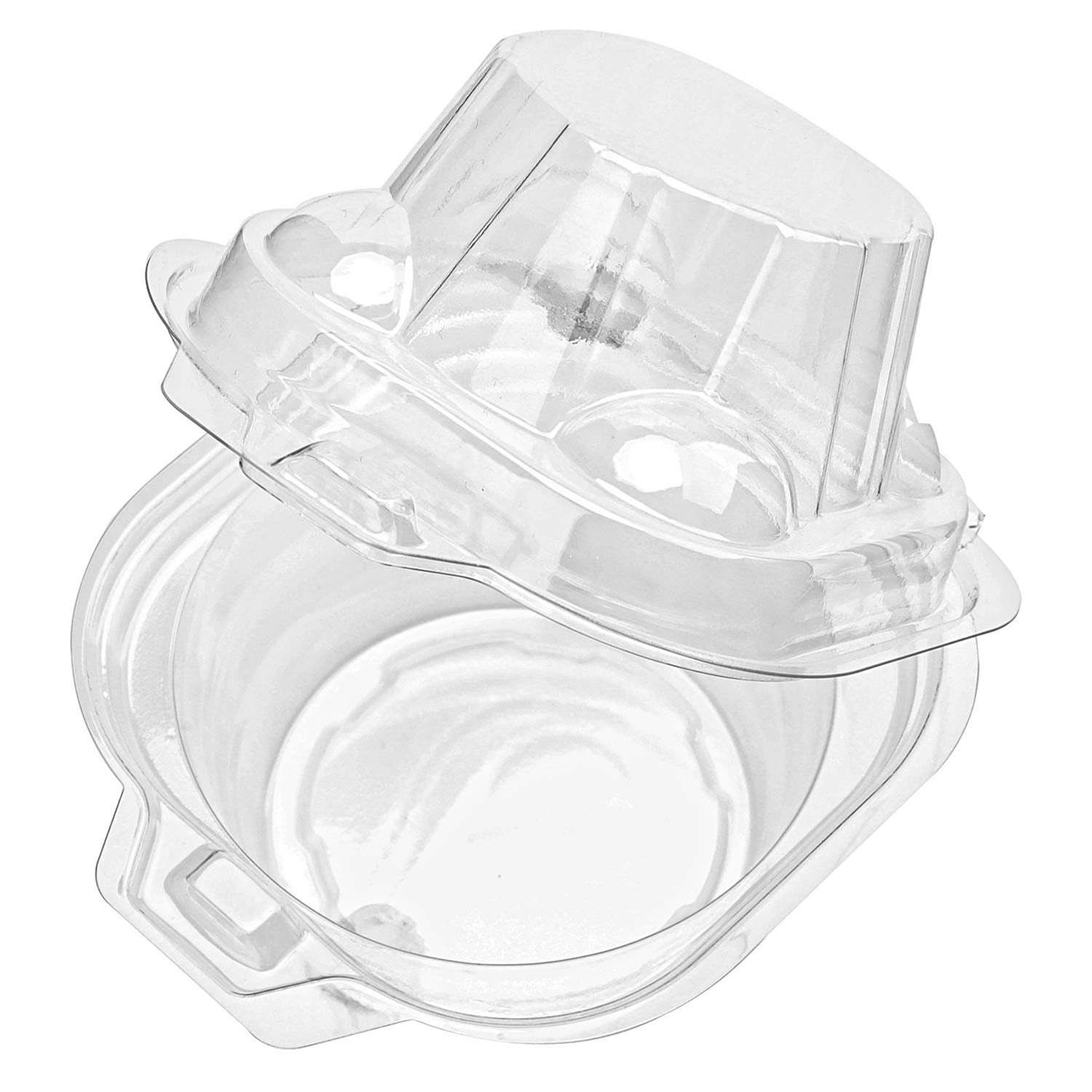 Hedume 120 Pack Individual Cupcake Container, Bpa-Free Clear Plastic Single Deep Dome Stackable Individual Cupcake Box For Weddi