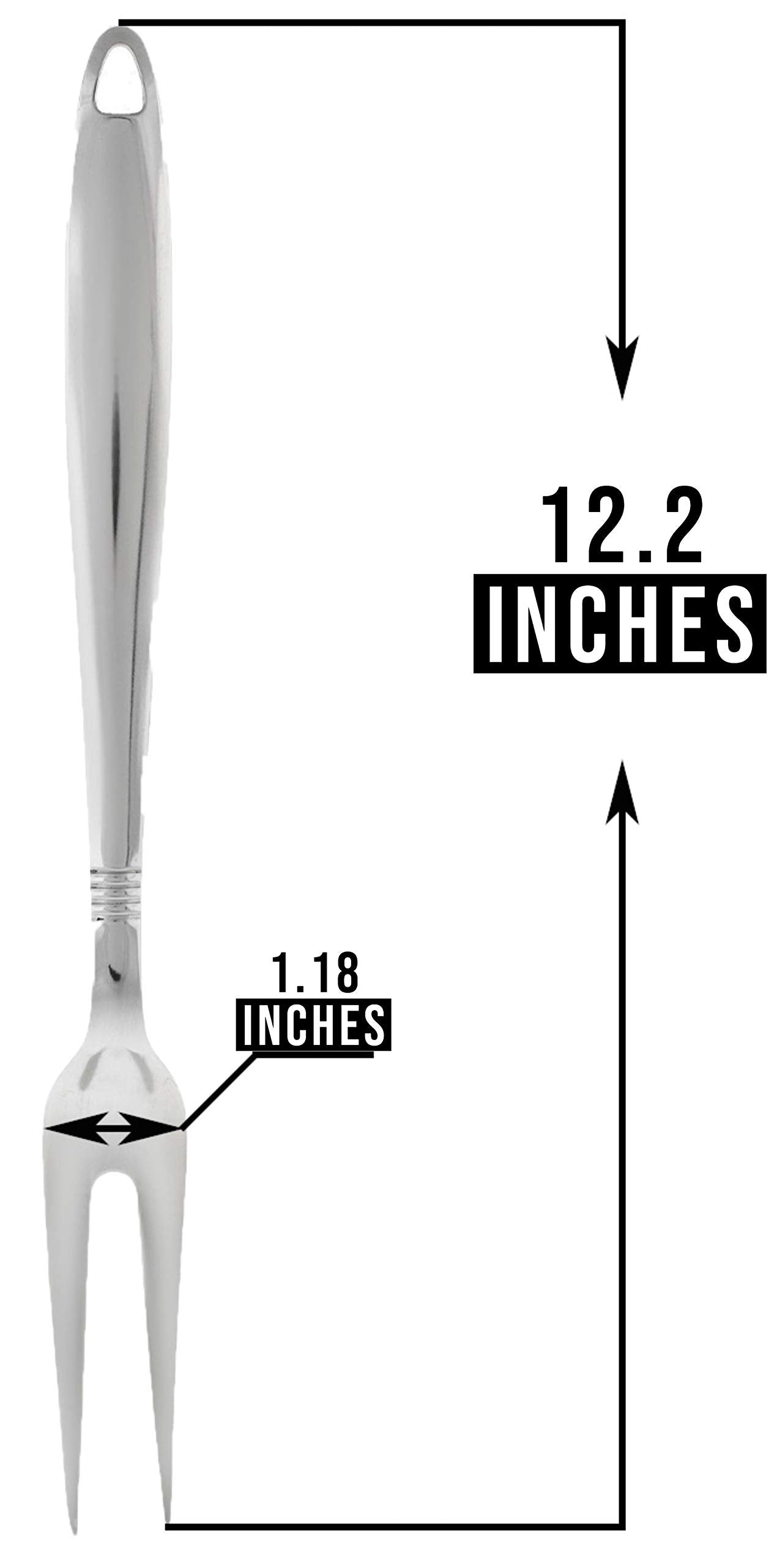 Heavy Duty Stainless Steel Meat Bbq Fork - Metal Carving Forks Chef For Grilling