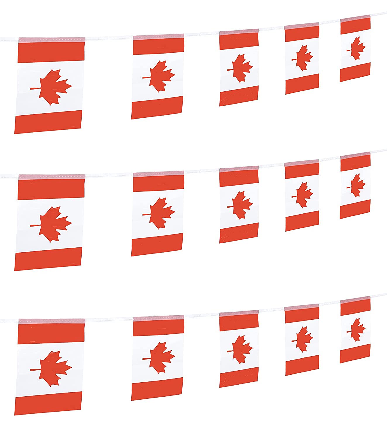 Zxvzyt Canada Canadian Flag Banner String,Small Mini Canada Pennant Flags,For Grand Opening,Olympics,National Sports Events,Part