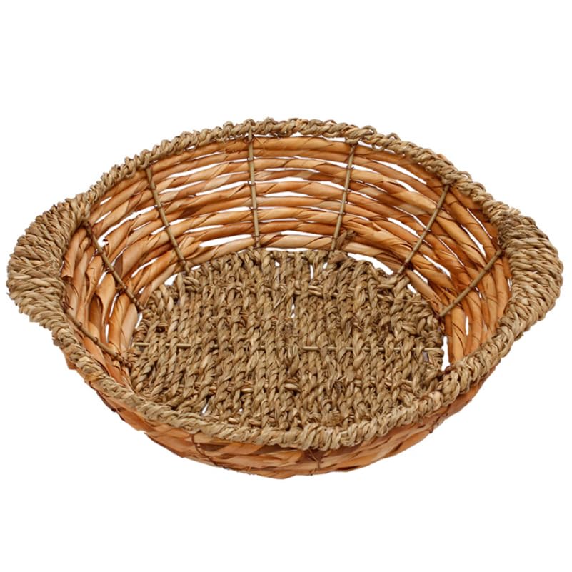 DEARMAMY Stone Pot Mat Woven Casserole Pot Holder 9X7 Inch Straw Rattan Trivet for Hot Dishes Kitchen Table Protection Multipurp