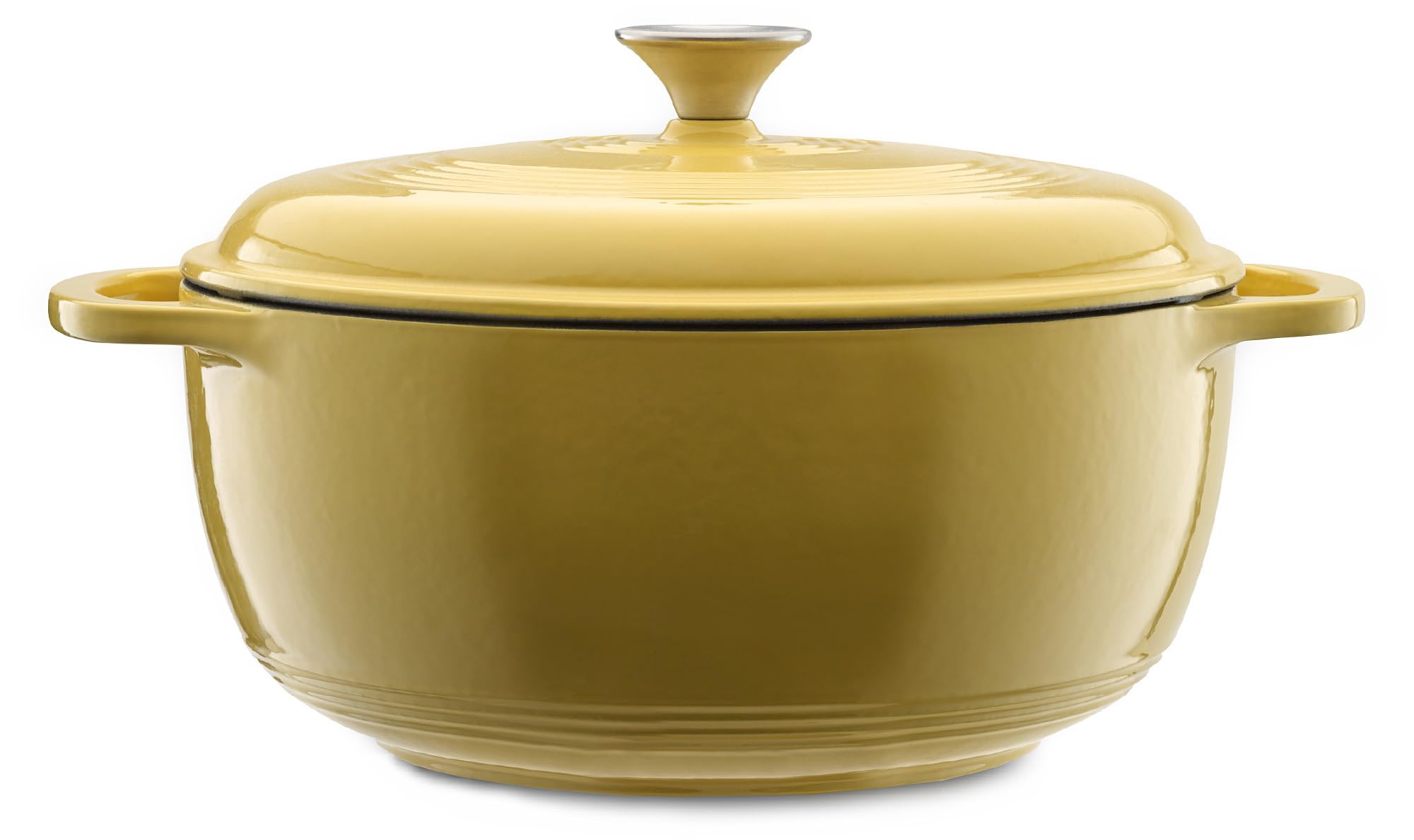 Mercer Culinary Enameled Cast Iron Round Dutch Oven, 6 qt., Canary