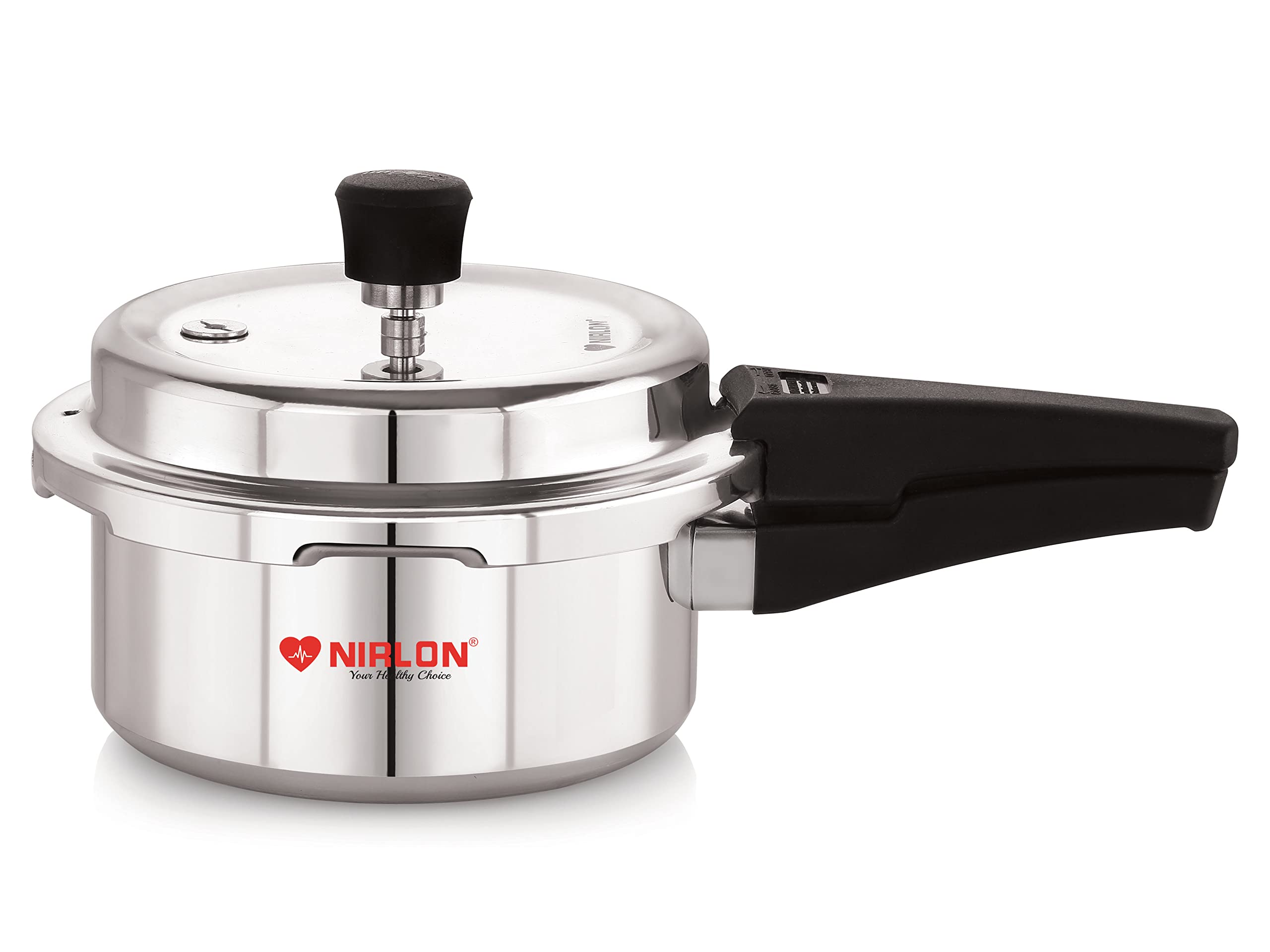 Nirlon Supreme Induction Base Outer Lid Aluminium Pressure Cooker, 1.5 Liters, Silver