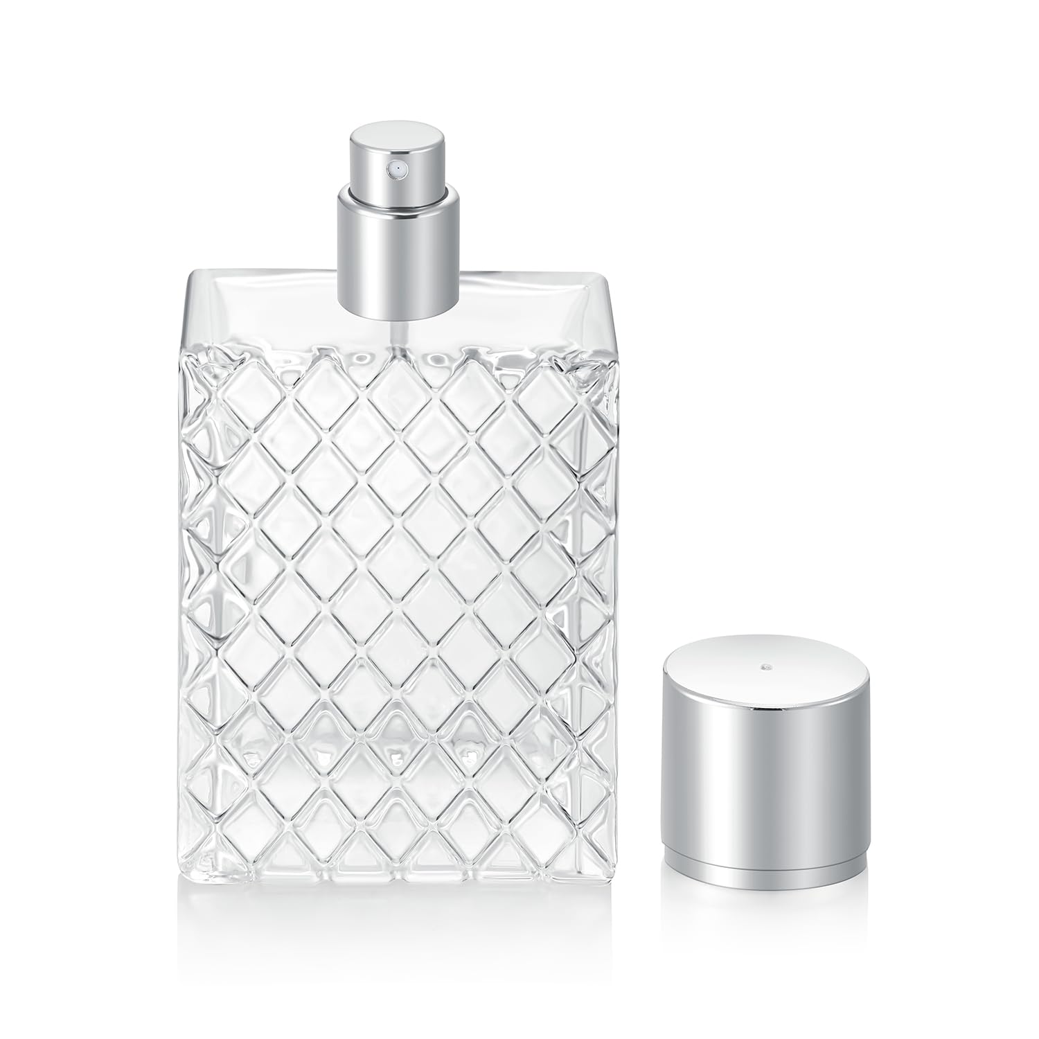 Jxcmeng 2Pcs 100Ml 3.4 Oz Refillable Spray Perfume Bottles Large Cosmetic Fine Mist Atomizer Empty Portable Clear Glass Essentia