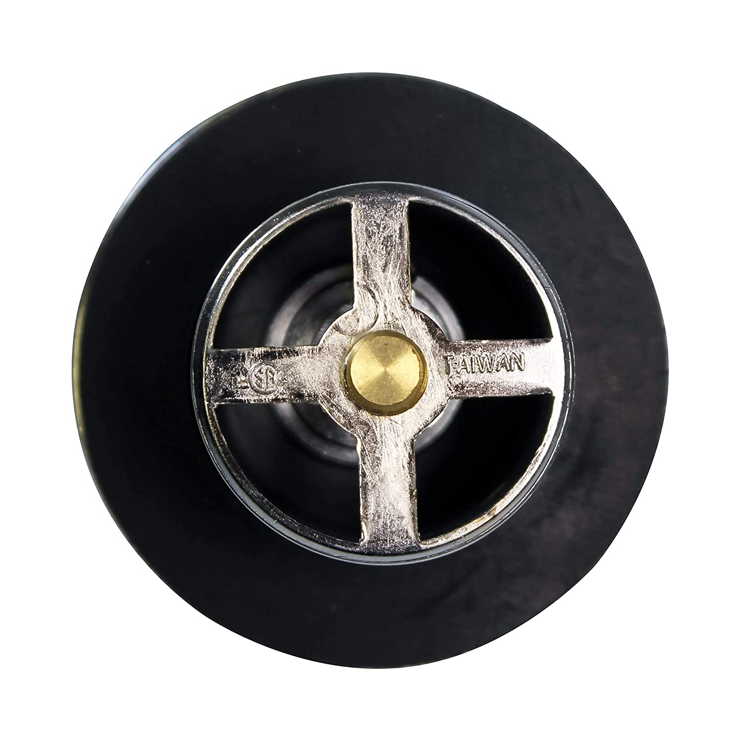 Westbrass 1-1/4'' NPSM (1-5/8''-16 UNC-2A) Fine Thread Twist & Close Bath Drain Plug  Polished Chrome  79438CP-F