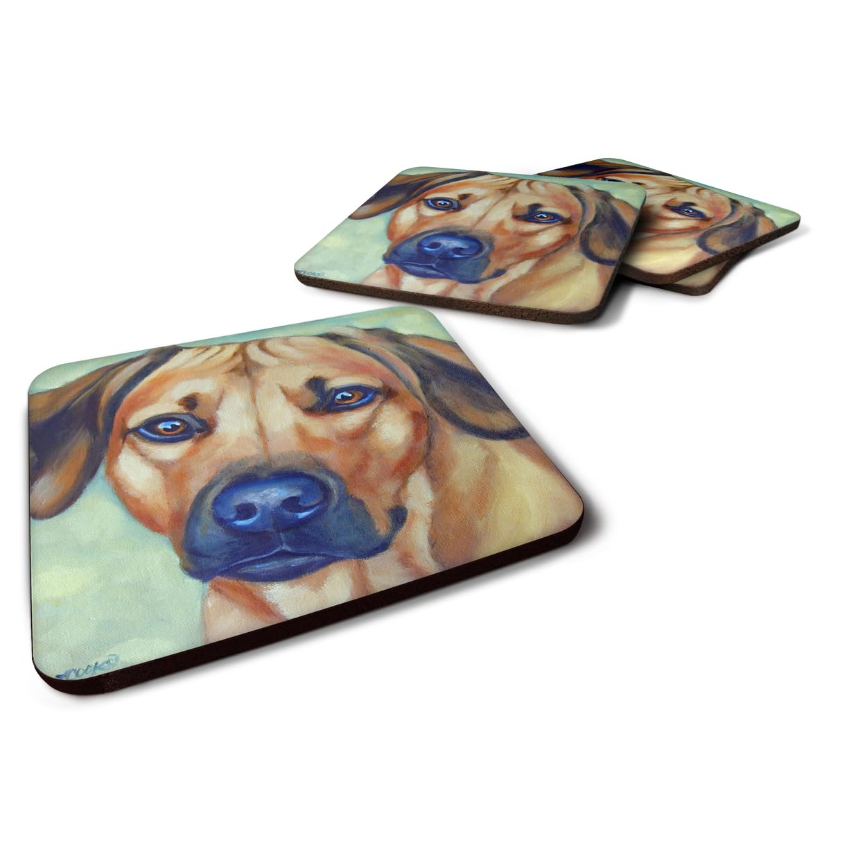 Carolines Treasures Rhodesian Ridgeback Foam Coasters (Set of 4), 3.5, Multicolor