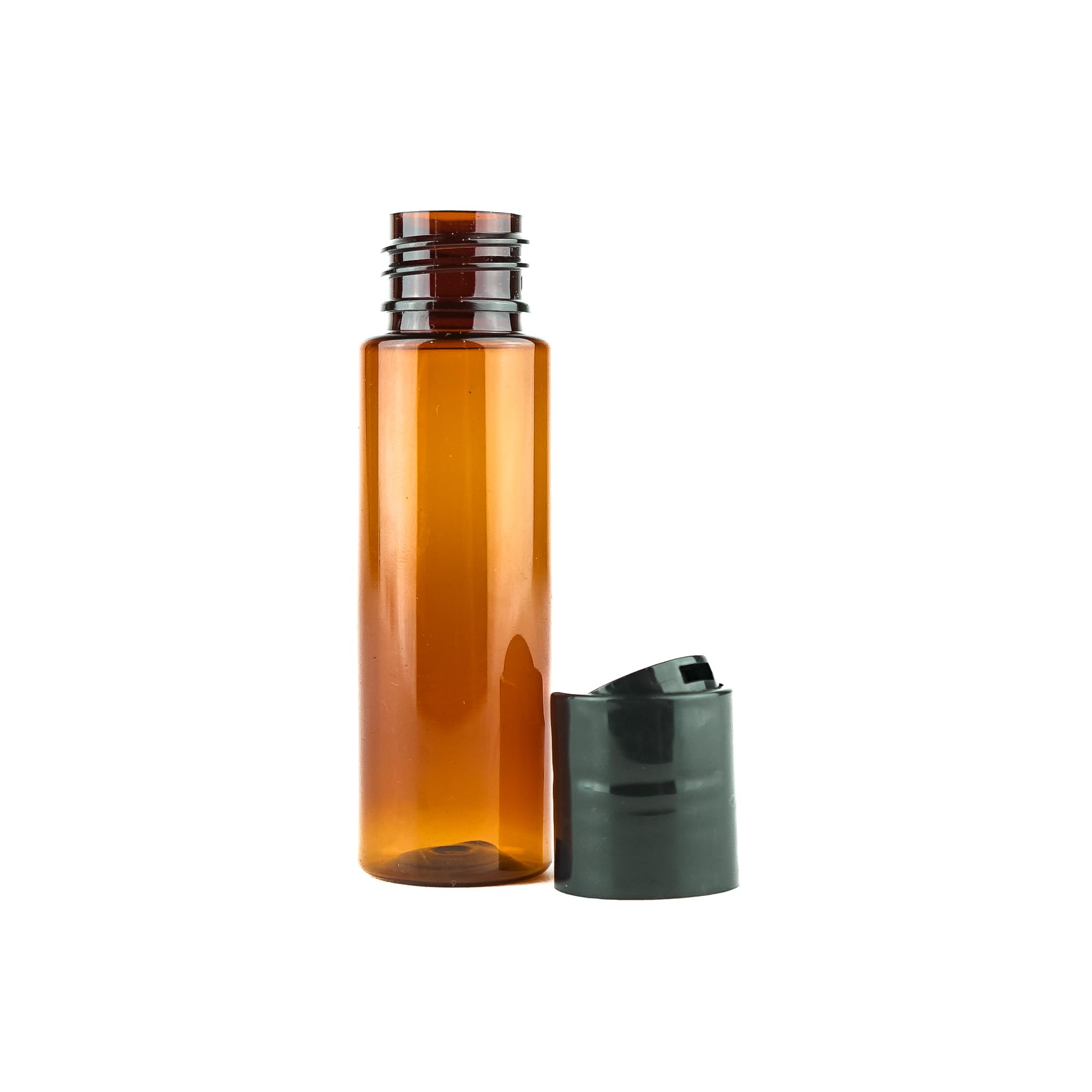Nature Packaged Plastic Amber Bottles (Pack Of 48) - 1Oz Amber Plastic Bottle With Screw Caps; Used As Reusable Shampoo Bottles,