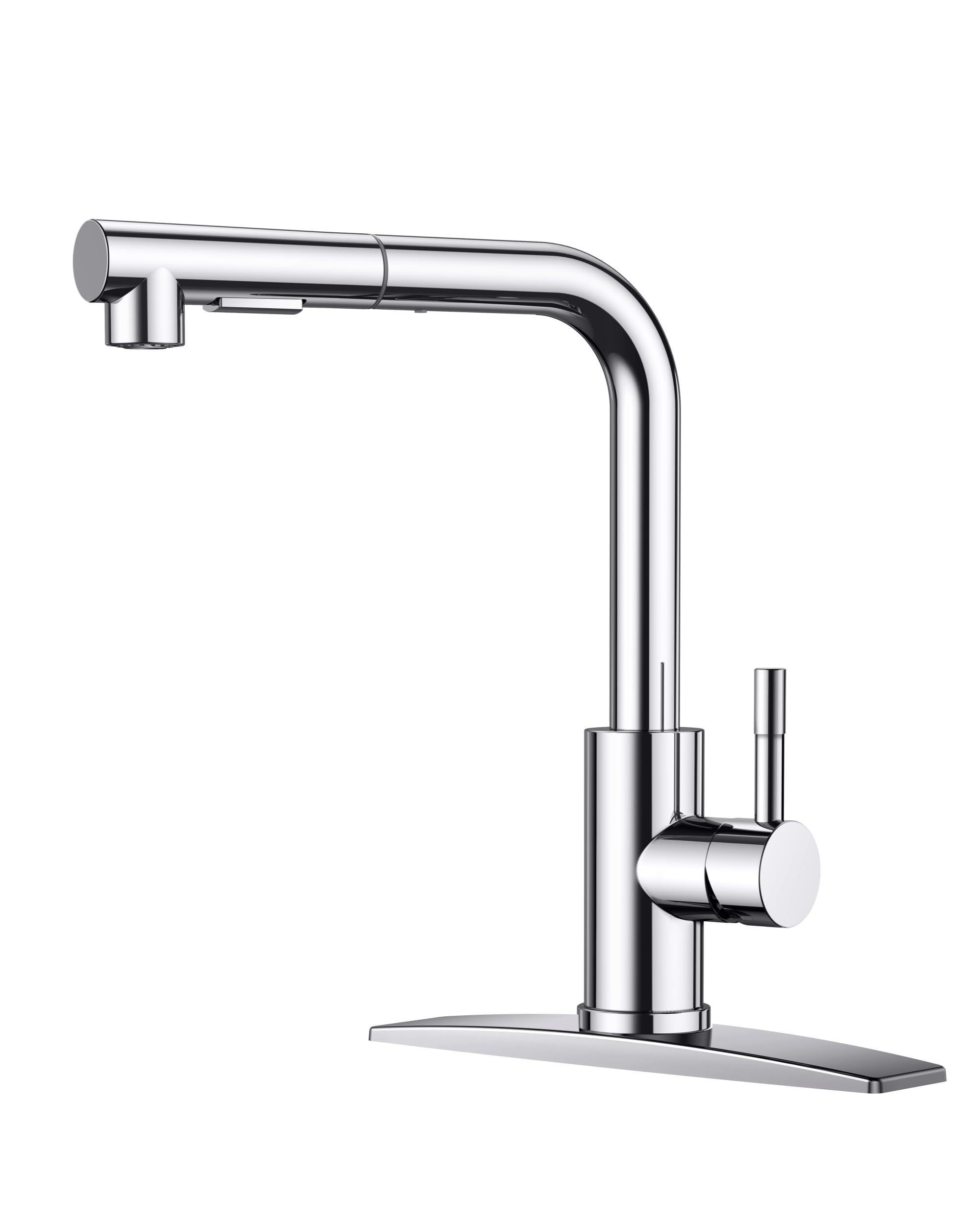 Forious Kitchen Sink Faucet, Pull Down Kitchen Faucet With Sprayer, Single Handle Commercial Modern Stainless Steel Kitchen Fauc