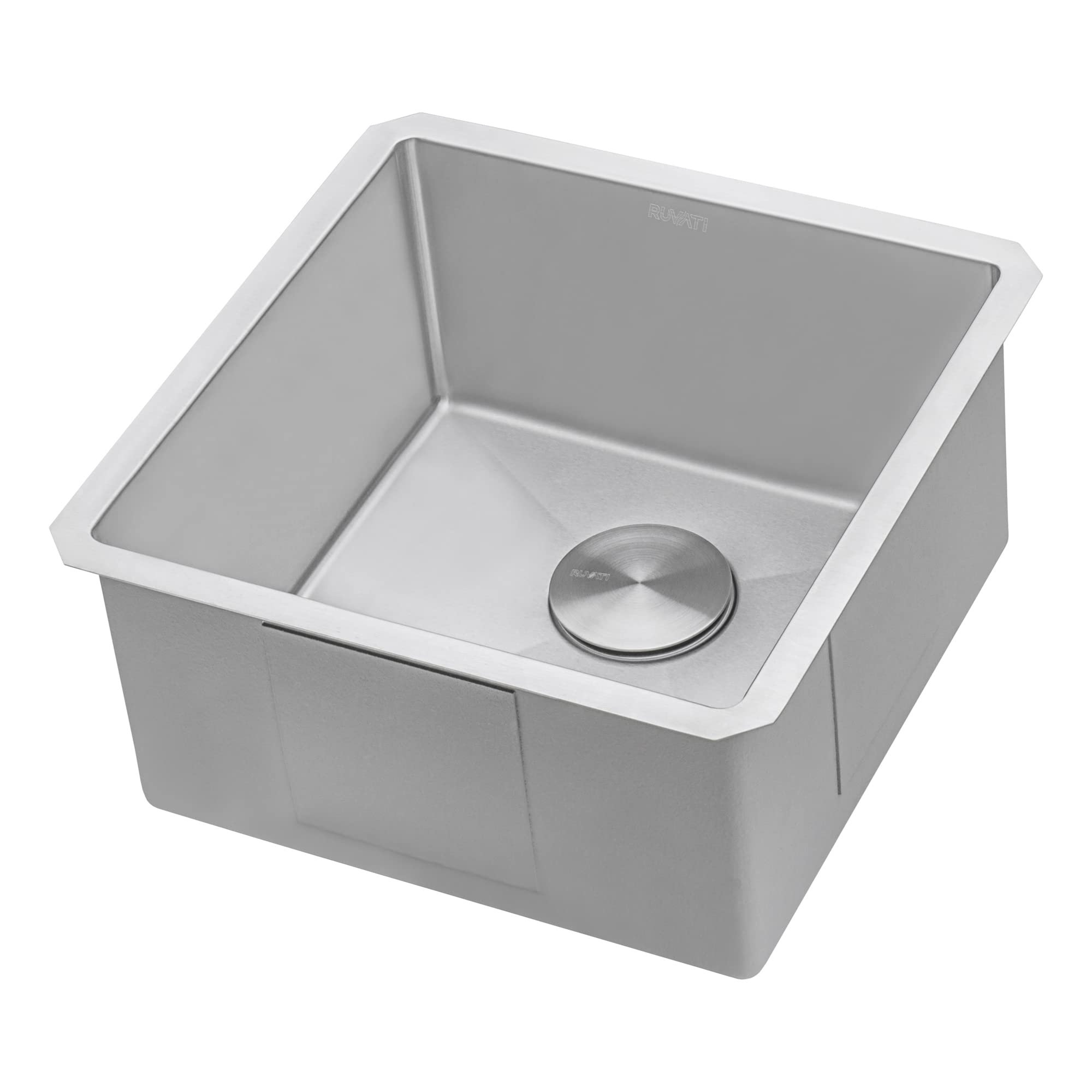 Ruvati 18 Inch Undermount Bar Prep 16 Gauge Kitchen Sink Round Corners Stainless Steel Single Bowl - Rvh7118