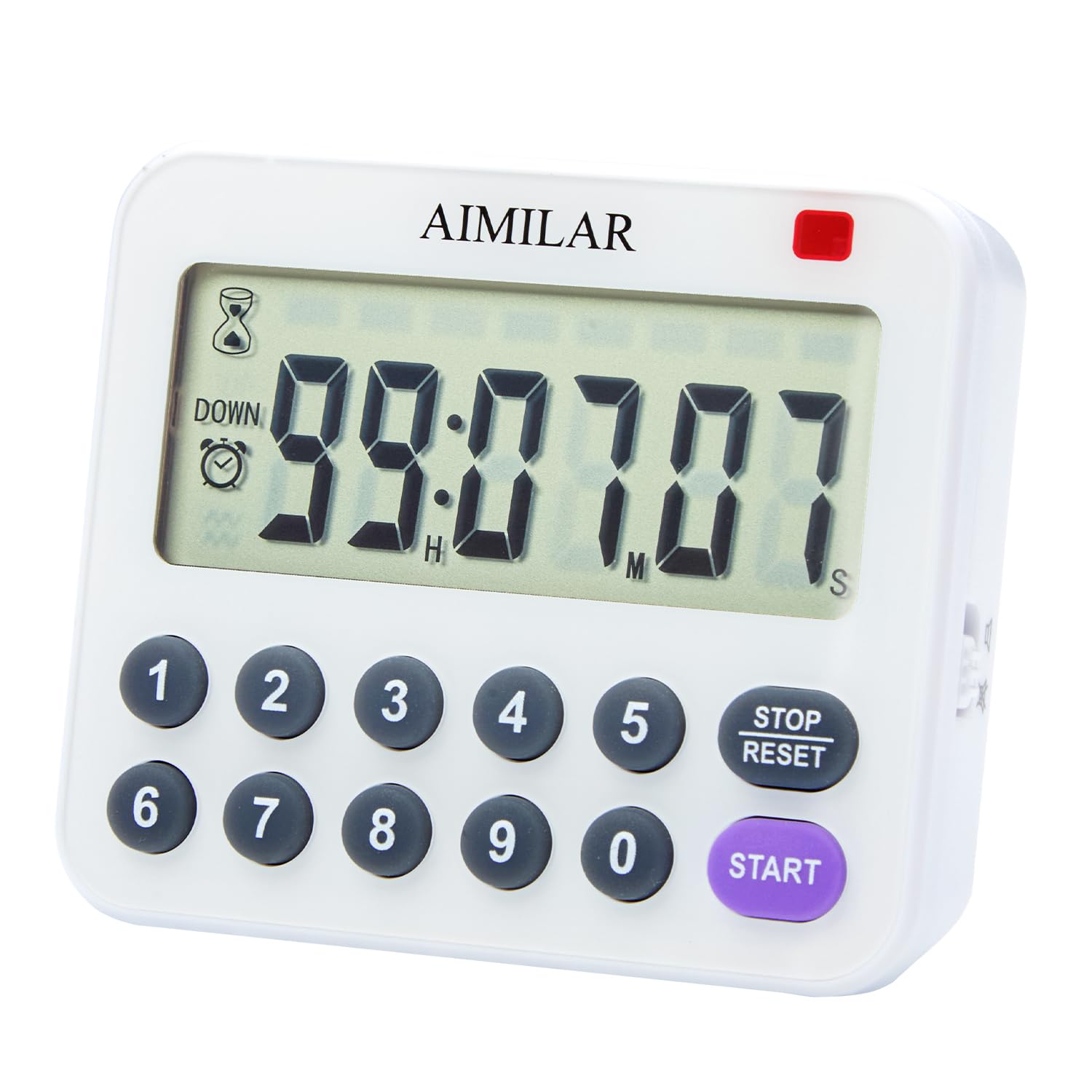 AIMILAR Magnetic Digital Kitchen Timer with Direct Numerical Keypad, Loud Alarm - 99Hr Countdown Count Up Timer for Cooking Baki