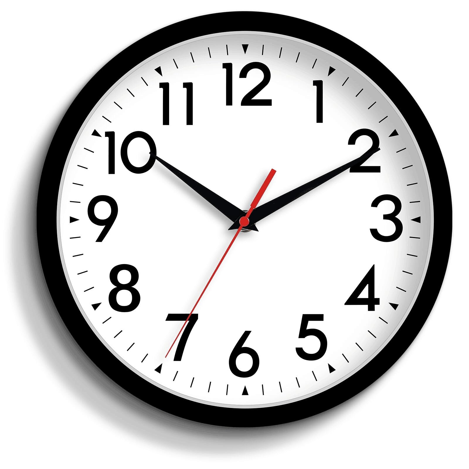 DAXSMY 12 Inch Wall Clock, Silent Non-Ticking Wall Clocks Battery Operated, Analog Clock Decorative for Office, Kitchen, Outdoor