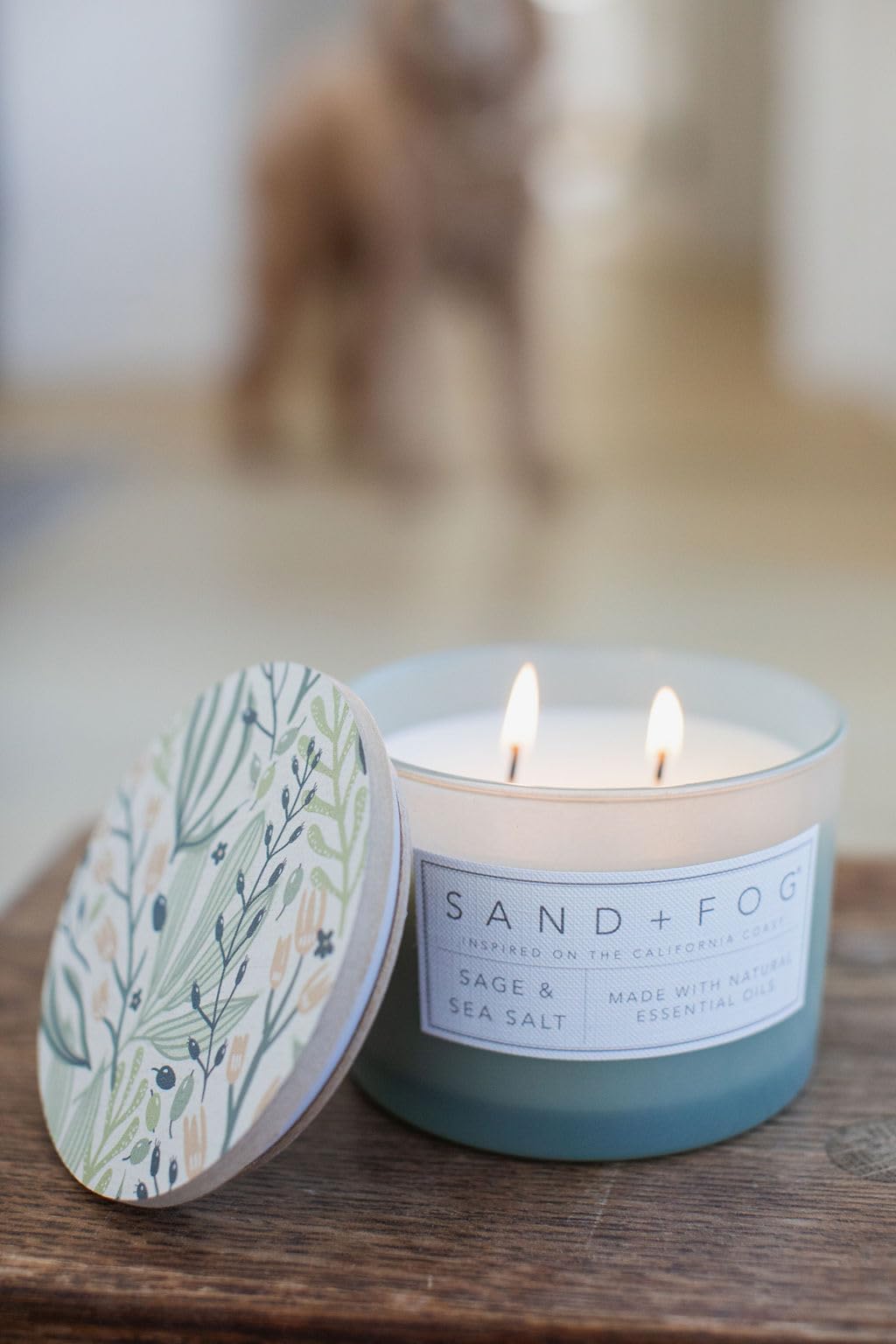 Sand  Fog Scented Candle - Sage  Sea Salt - Additional Scents And Sizes - 100 Cotton Lead-Free Wick - Luxury Air Freshening Jar