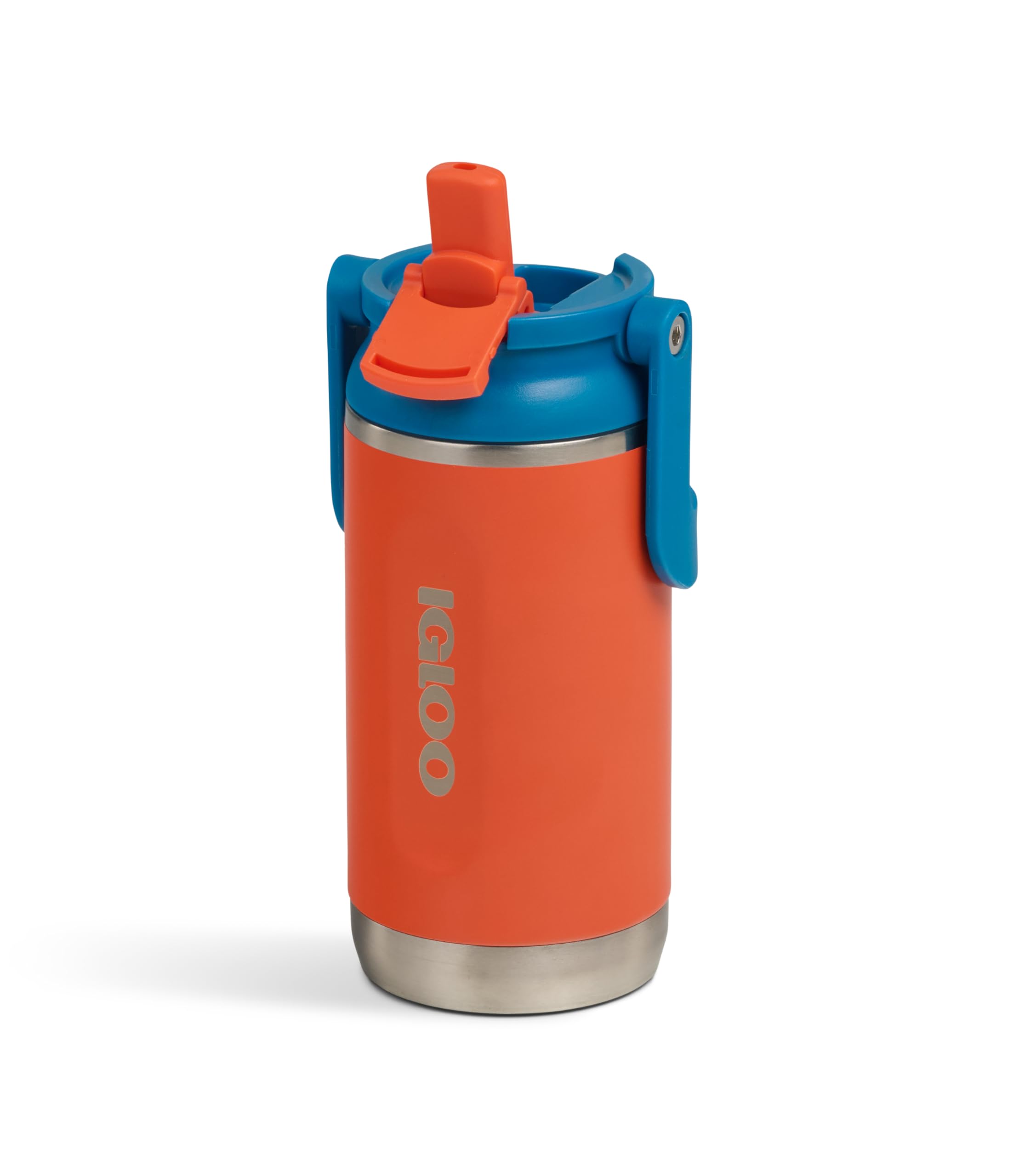 Igloo 12 Oz Kids Sport Sipper Water Bottle | Stainless Steel Insulated Tumbler | Safety Orange
