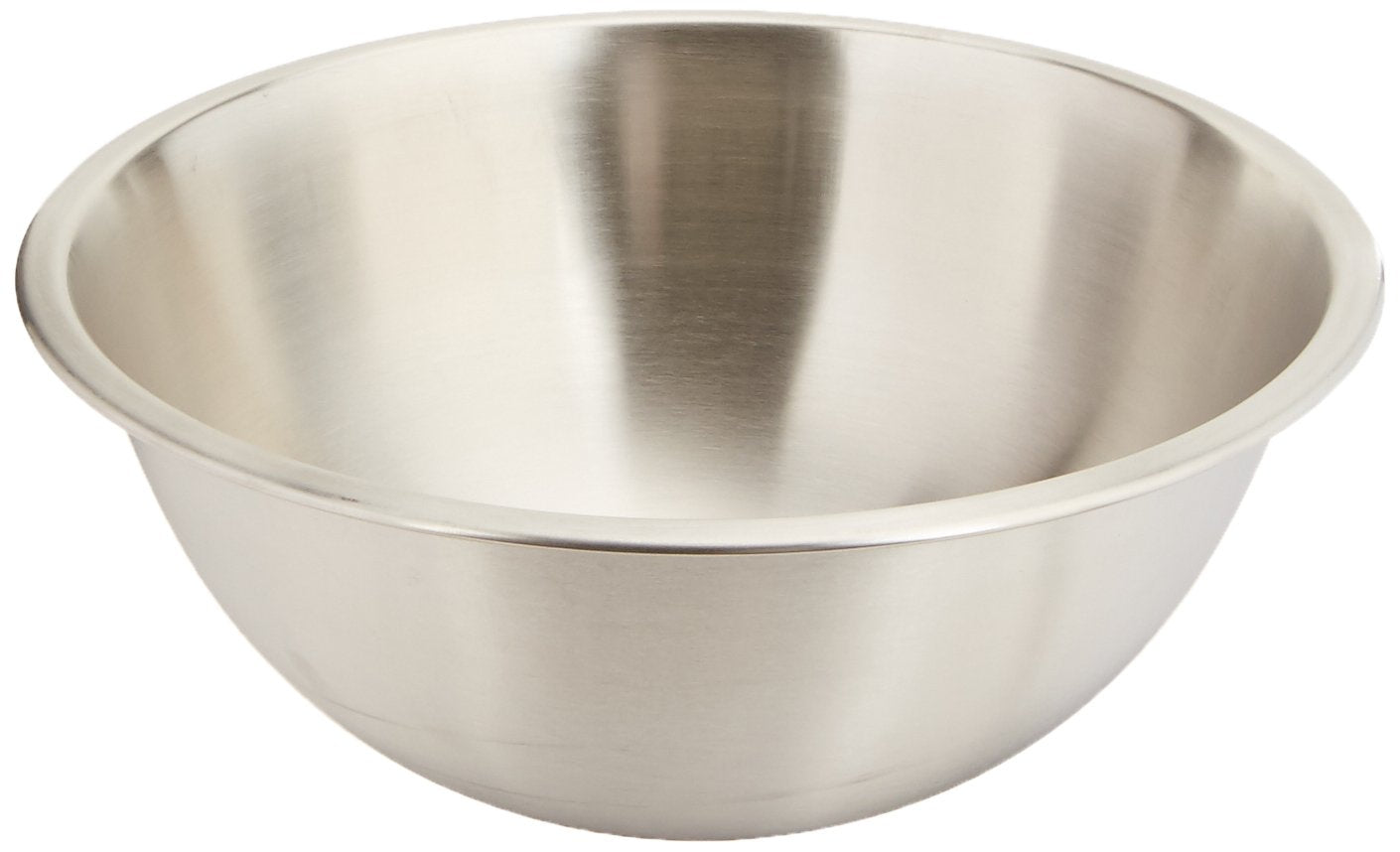 Crestware 8-Quart Stainless Steel Professional Bow Mixing Bowl, Silver