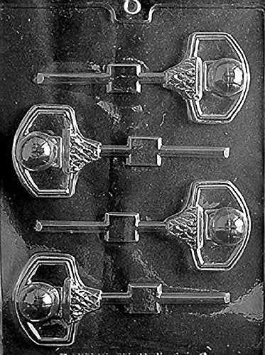 Grandmama'S Goodies S075 Basketball & Net Lollipop Chocolate Candy Soap Mold With Exclusive Molding Instructions