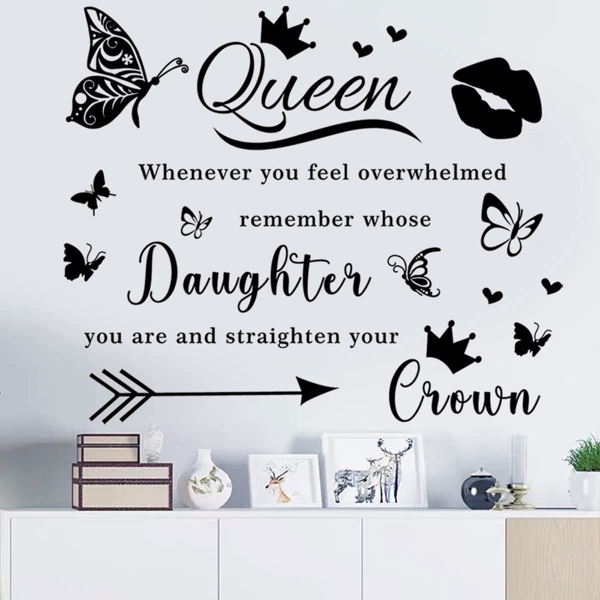 Wall Sticker Room Decor Vinyl Wall Decals Sayings Art Lettering Wall Stickers & Murals Queen Inspirational Wall Decor Sticker Fo