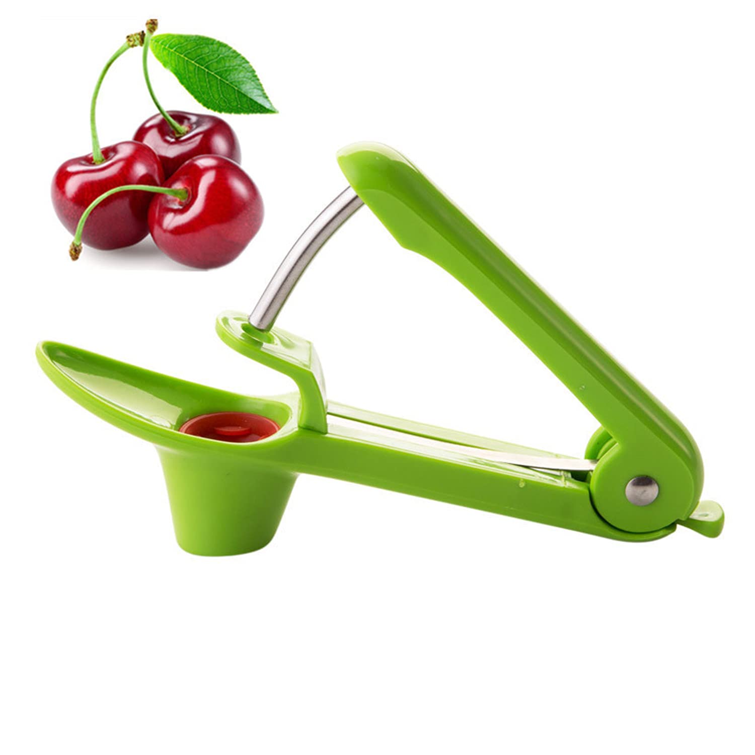 Cherry Pitter, Easy Kitchen Tool Cherry Pitter And Olive Pitter-Green