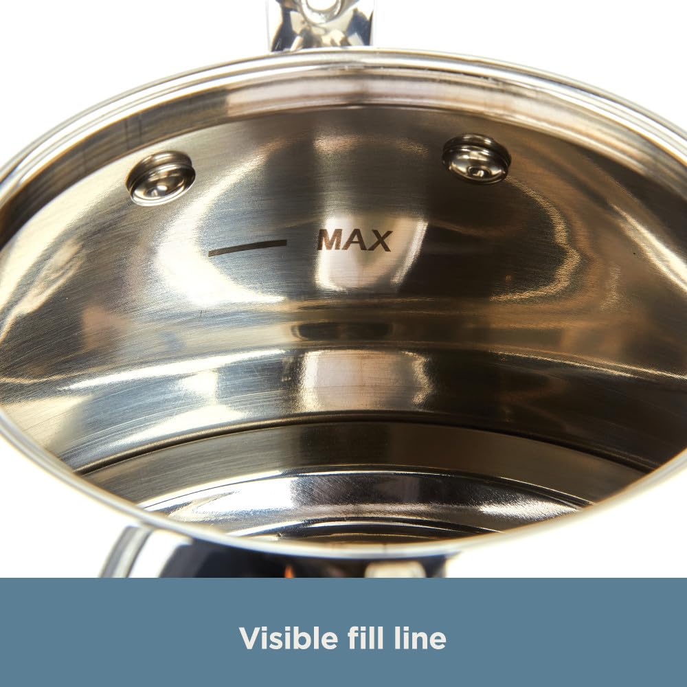 All-Clad Specialty Stainless Steel Tea Kettle 2 Quart Induction Pots and Pans  Cookware Silver