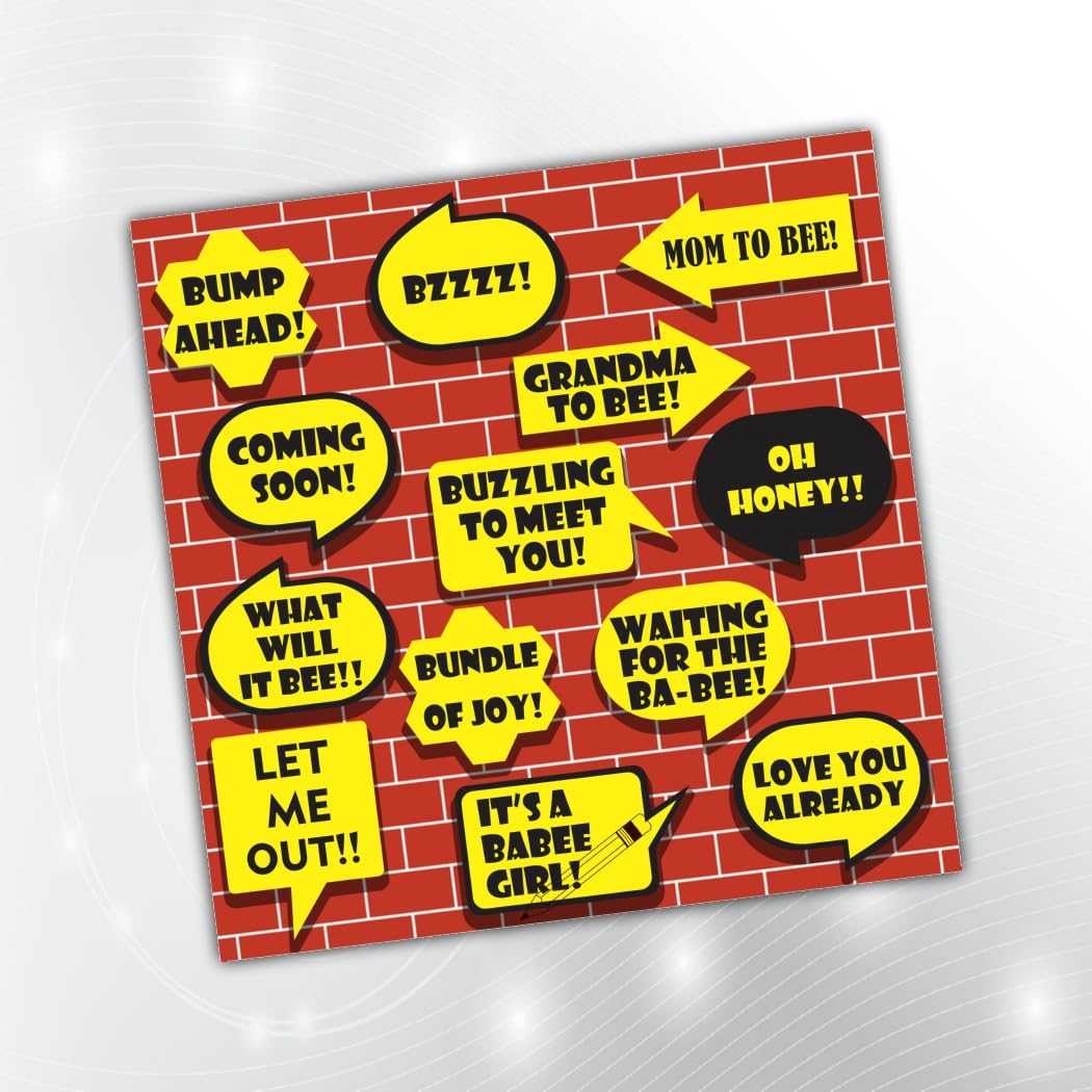 PartyStuff Baby Shower Theme Props  Baby Shower Party Props 5 (13 Cards)