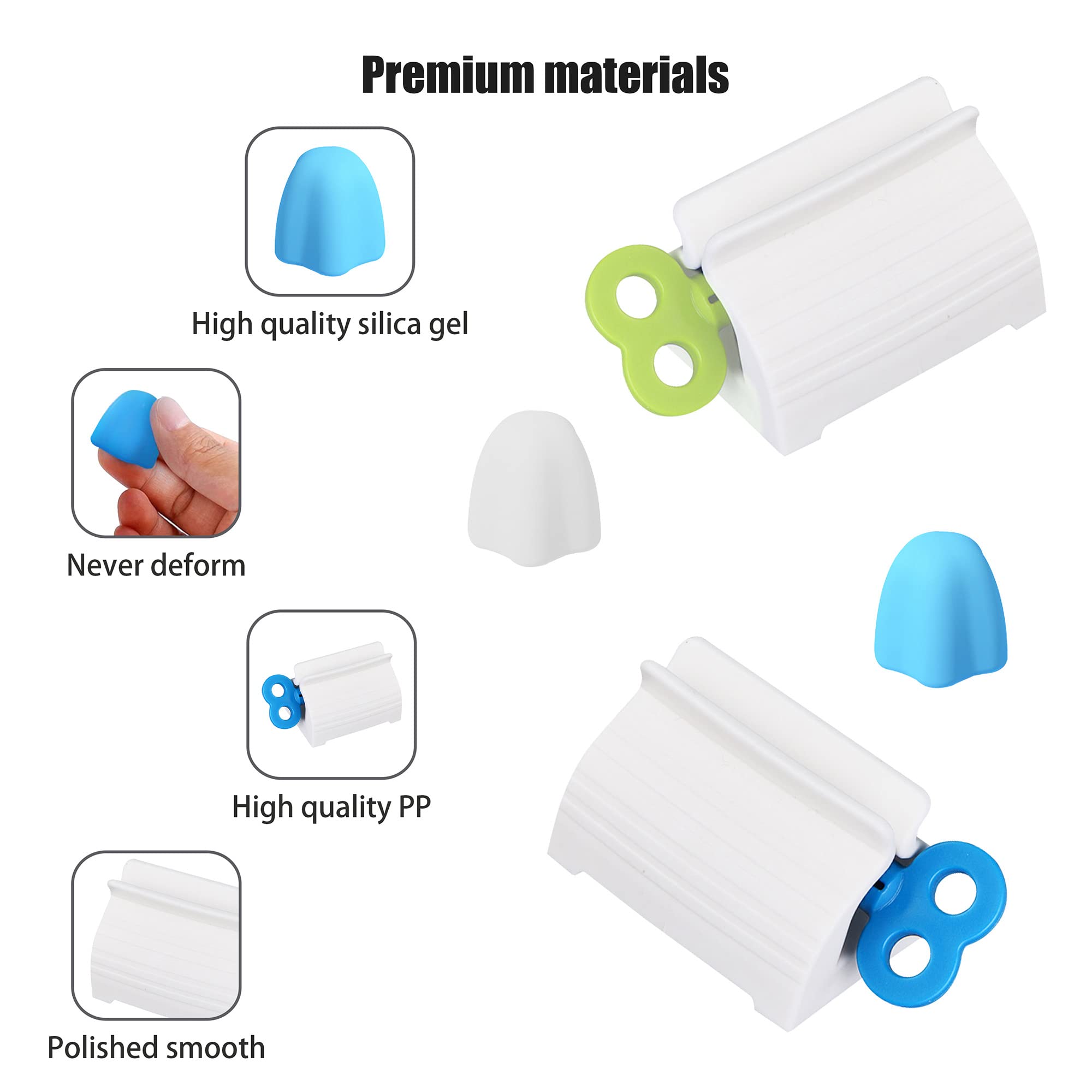 Self-Closing Toothpaste Caps,Tooth Paste Squeezer Topper,Silicone Dentifrice Tube Leak Proof Cover,Family Multipurpose Rolling D