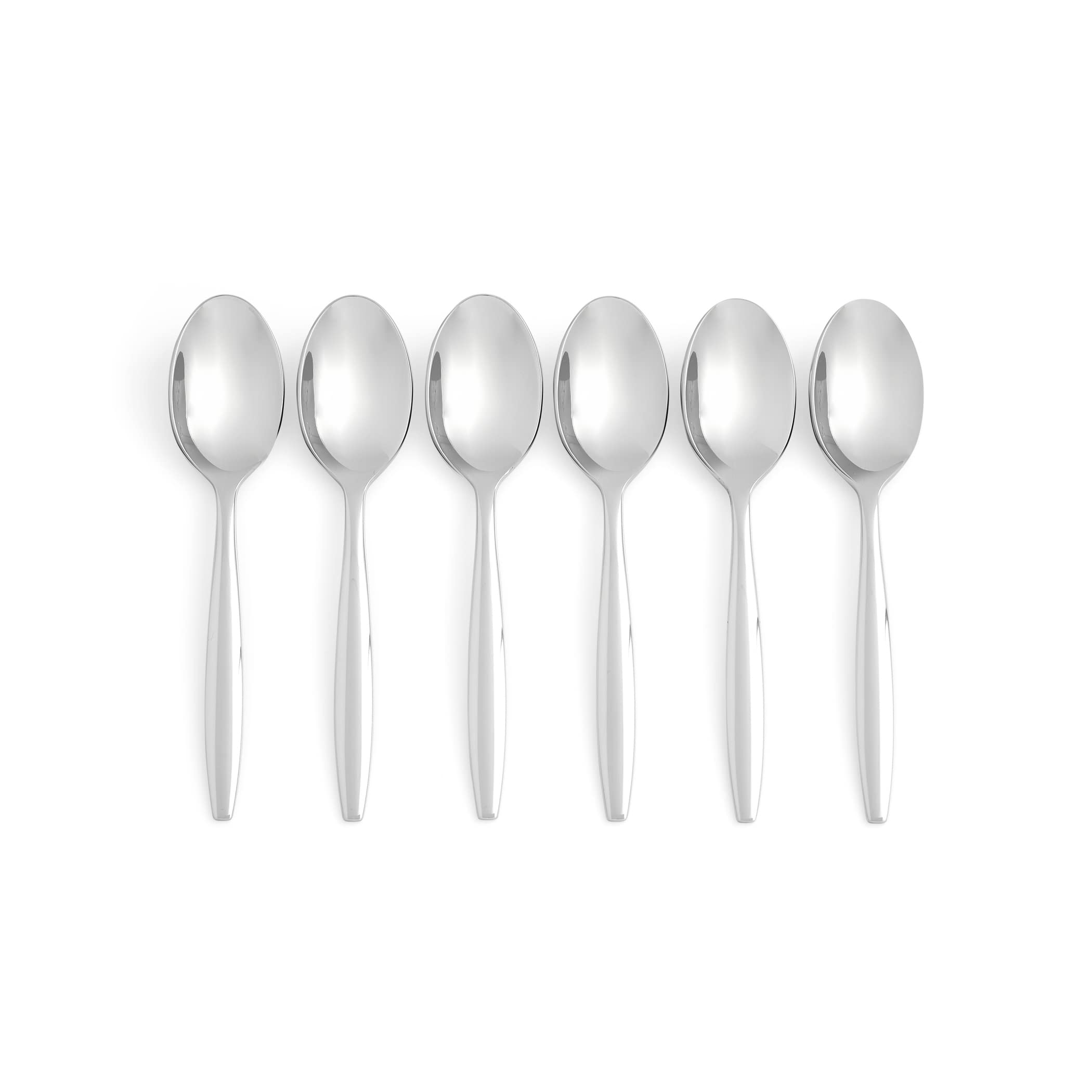 Spode Portmeirion Sophie Conran 5.7'' Floret Spoons | Set Of 6 Dessert Spoons | Made From 18/10 Stainless Steel | Dishwasher Saf
