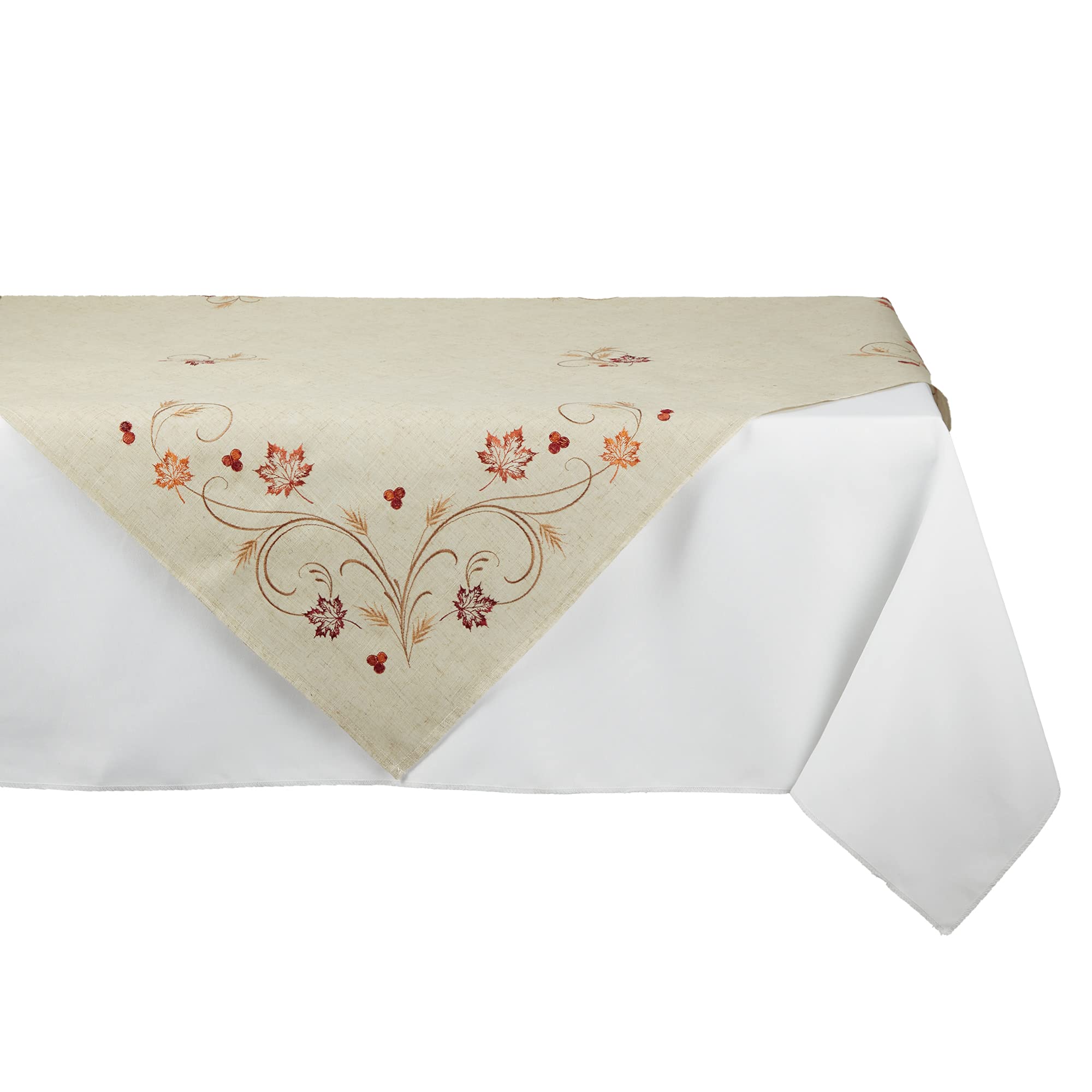 Dii Fall Table Decorations Indoor D  Cor, Thanksgiving, Table Topper, 40X40, Autumn Wheat