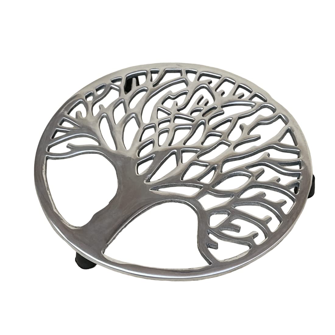 Cast Metal Tree Trivets For Hot Dish Pot Pan, Heat Resistant Teapot Trivets Rustic Hot Dish Plate Holder For Kitchen Dining Tabl