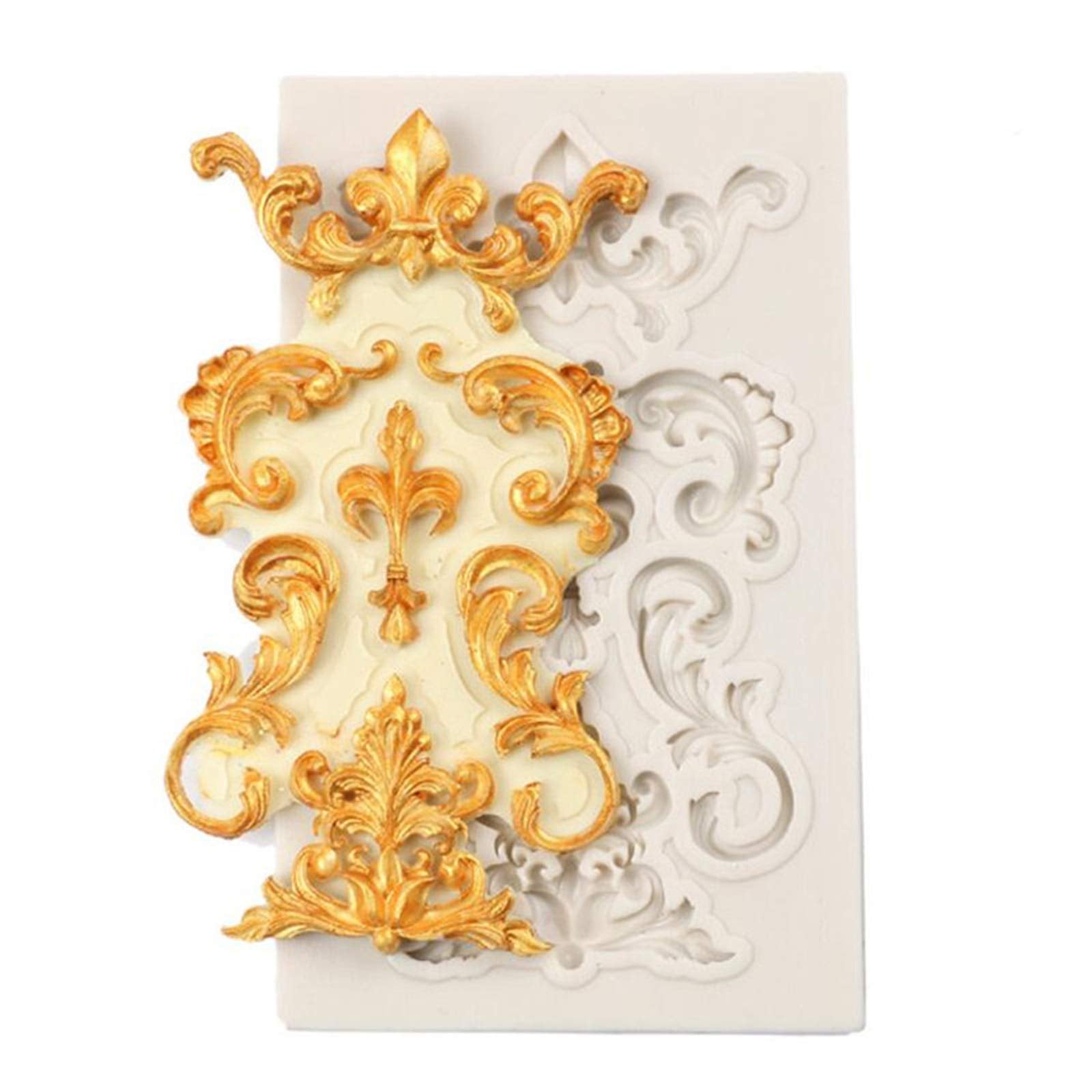 Baroque Style Roller Blind Lace Fudge Silicone Mold, Lace Mold, Cake Border Decoration, Baking Cake, Epoxy Mold