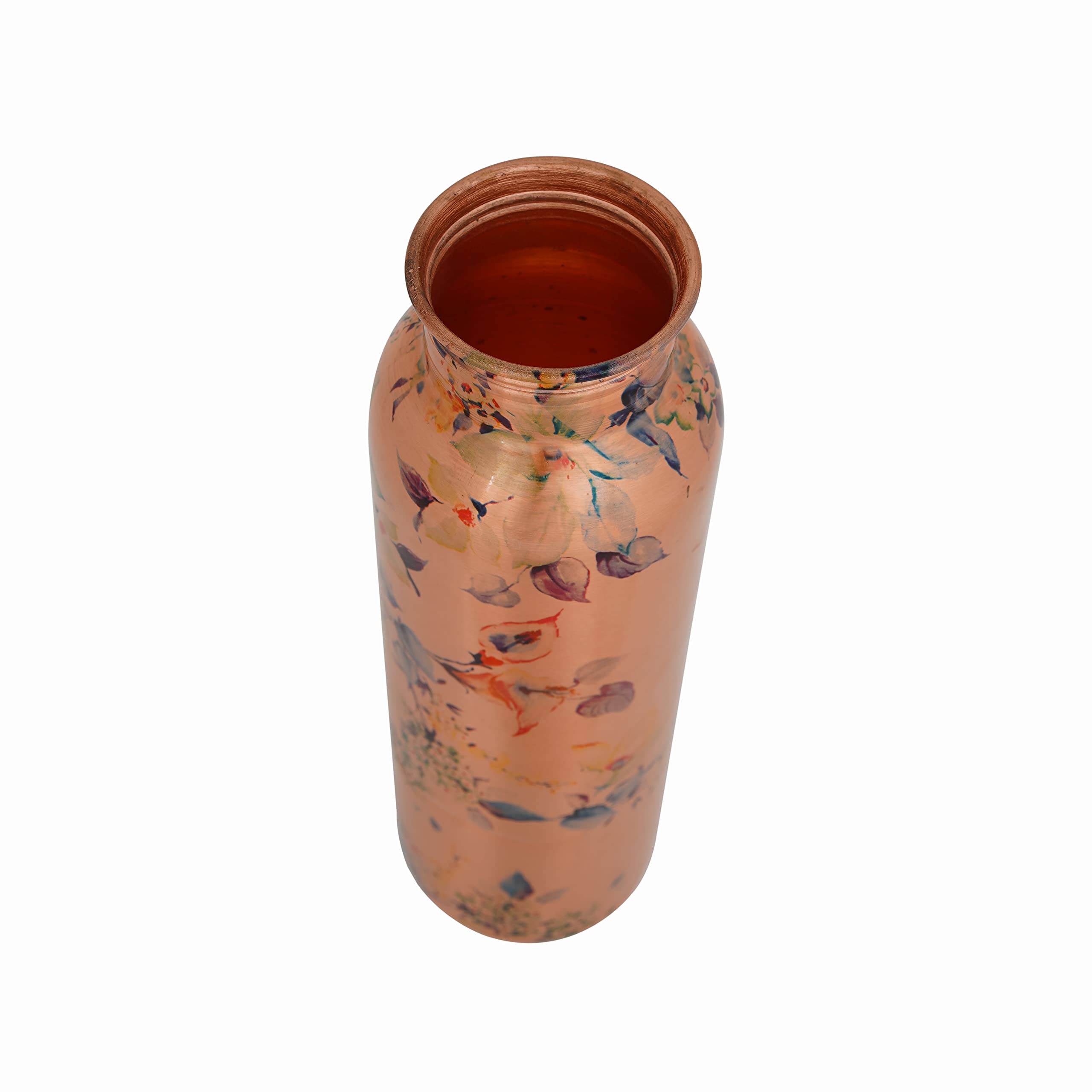 Copper Water Bottle Ayurvedic Copper Water Bottle For Drinking 32Oz/ 1 Ltr Antique Carafe With Lids Pure Copper Water Bottle For