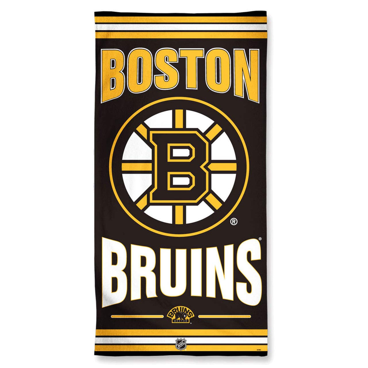 Wincraft Nhl Boston Bruins Beach Towel, Black, 30 X 60-Inches