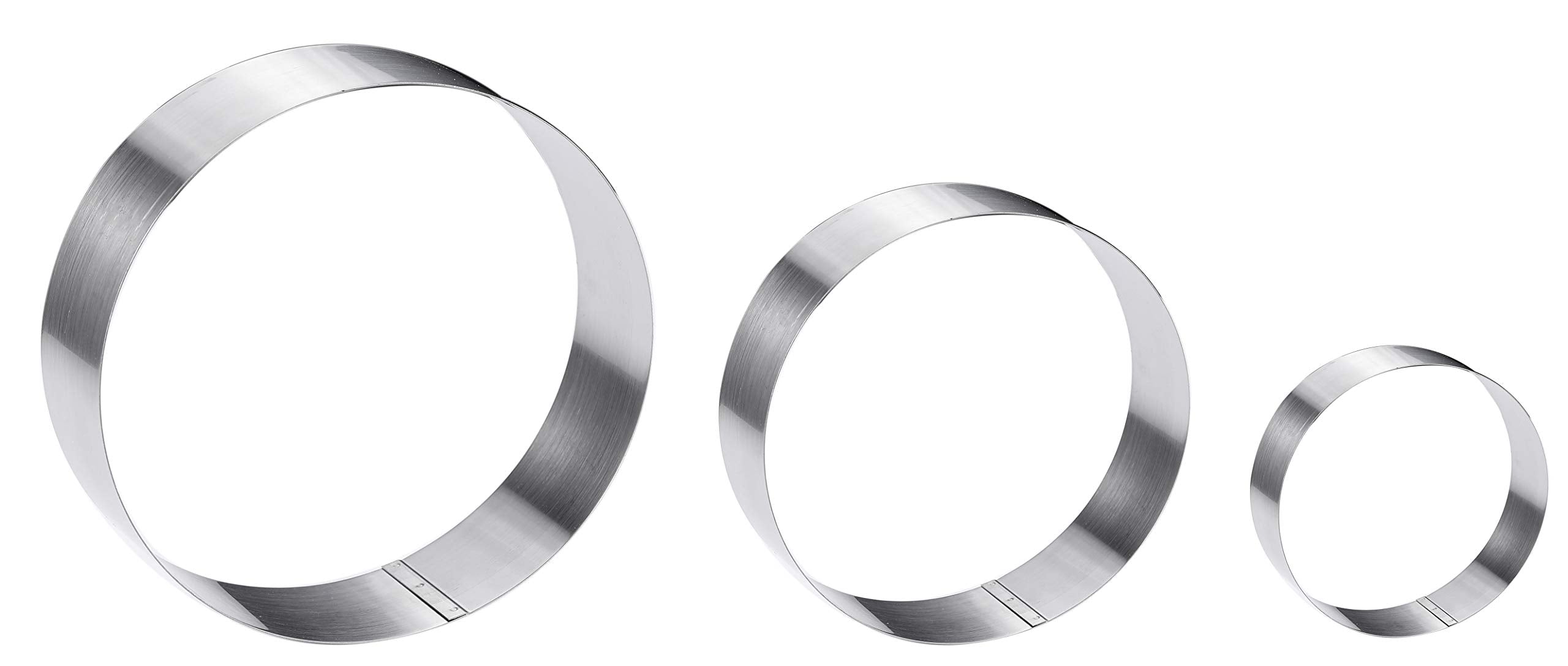 Large Round Cake Ring Set-4/6/8 Inch Biscuit Cutter Stainless Steel Circle Pancake Mold English Muffin Ring