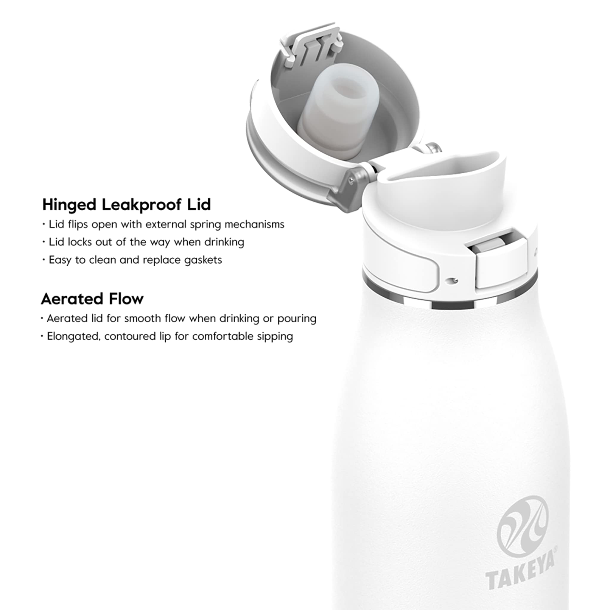 Takeya Traveler Insulated Coffee Mug With Leak Proof Lid, Bpa Free, 25 Ounce, Arctic