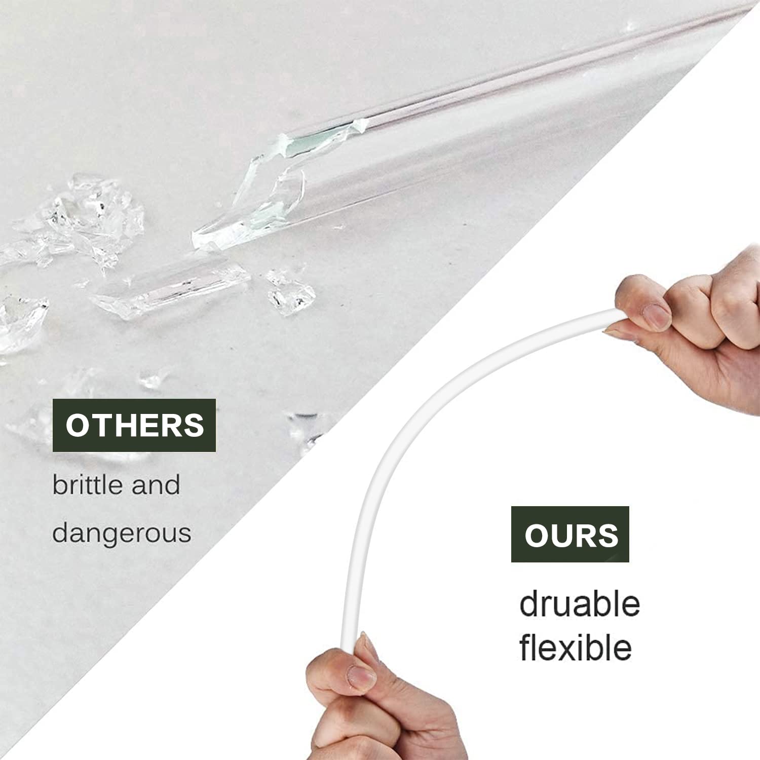 Beonsky Replacement Straws for Stanley 40 oz & 30 oz Cups - 6 PCS Reusable Clear Tritan Straws with Cleaning Brush