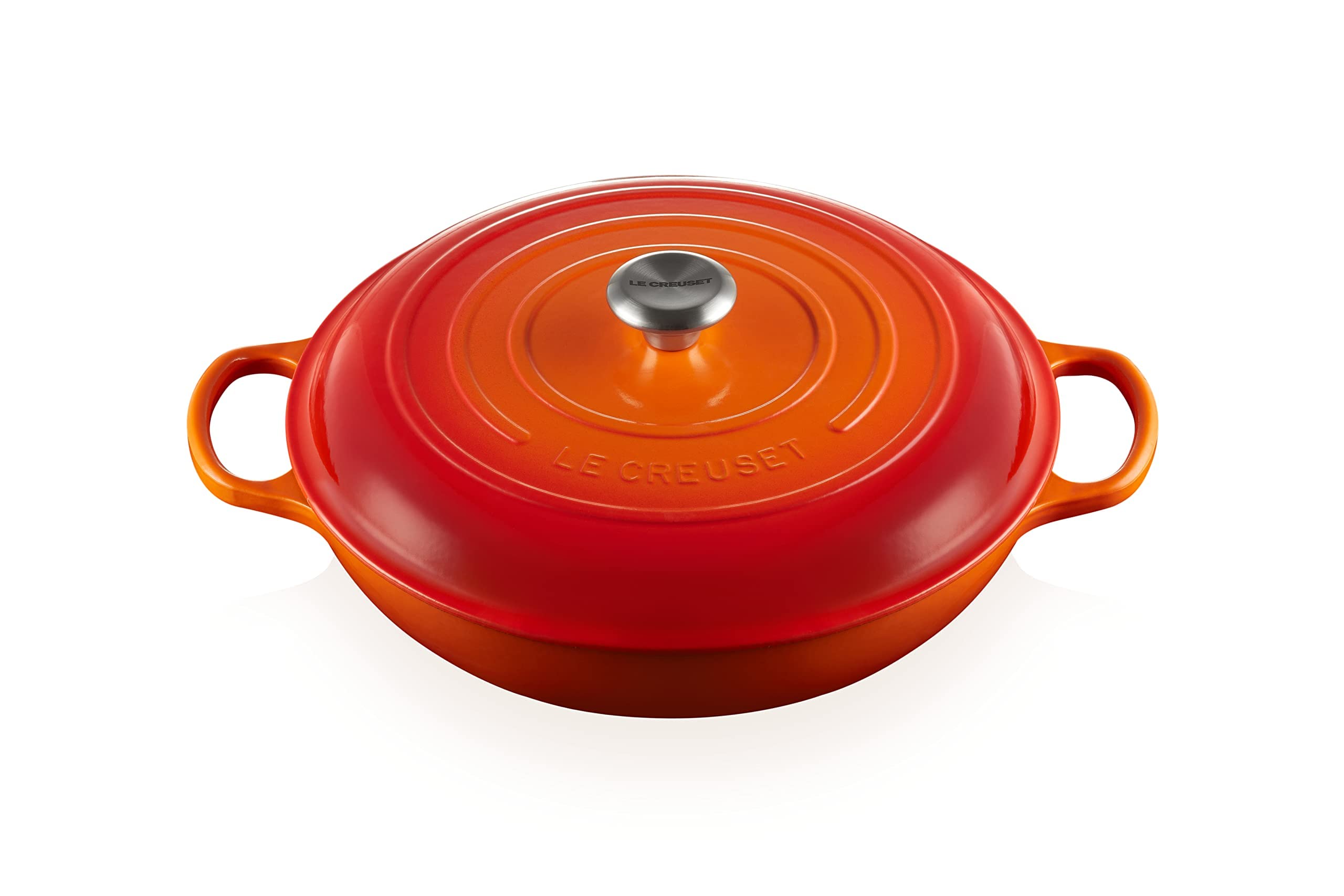 Le Creuset Enameled Cast Iron Signature Braiser, 5 Qt. , Flame