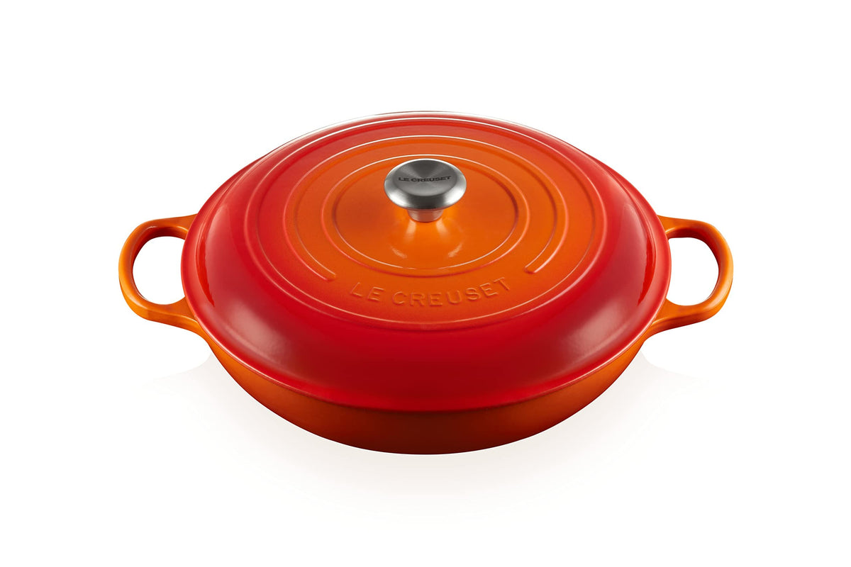 Le Creuset Enameled Cast Iron Signature Braiser, 5 Qt. , Flame