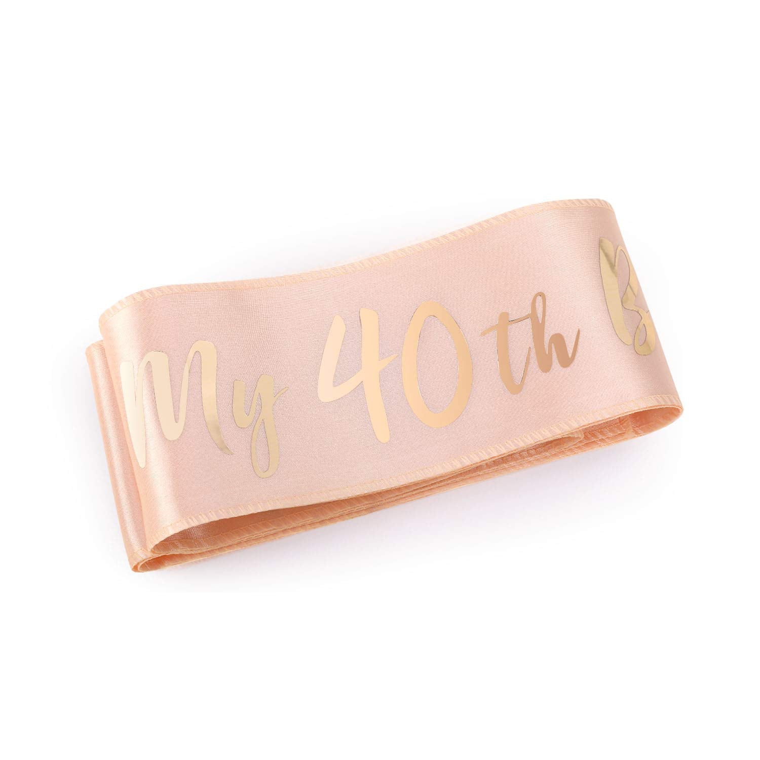 Howaf Rose Gold 40Th Birthday Sash, It 'S My 40Th Birthday Satin Sash For 40Th Birthday Decorations Women 40 Birthday Gift Party