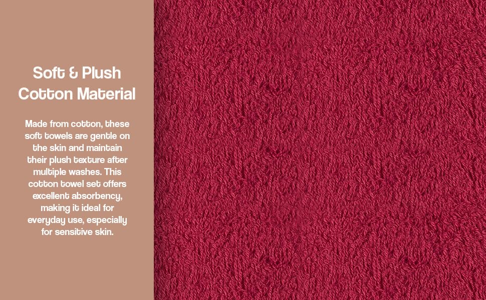 Zahari Home 3 Piece Laced Towel Set - Stylish Soft Plush Cotton Towels With Hand Towel & Washcloth - Highly Absorbent Towels For