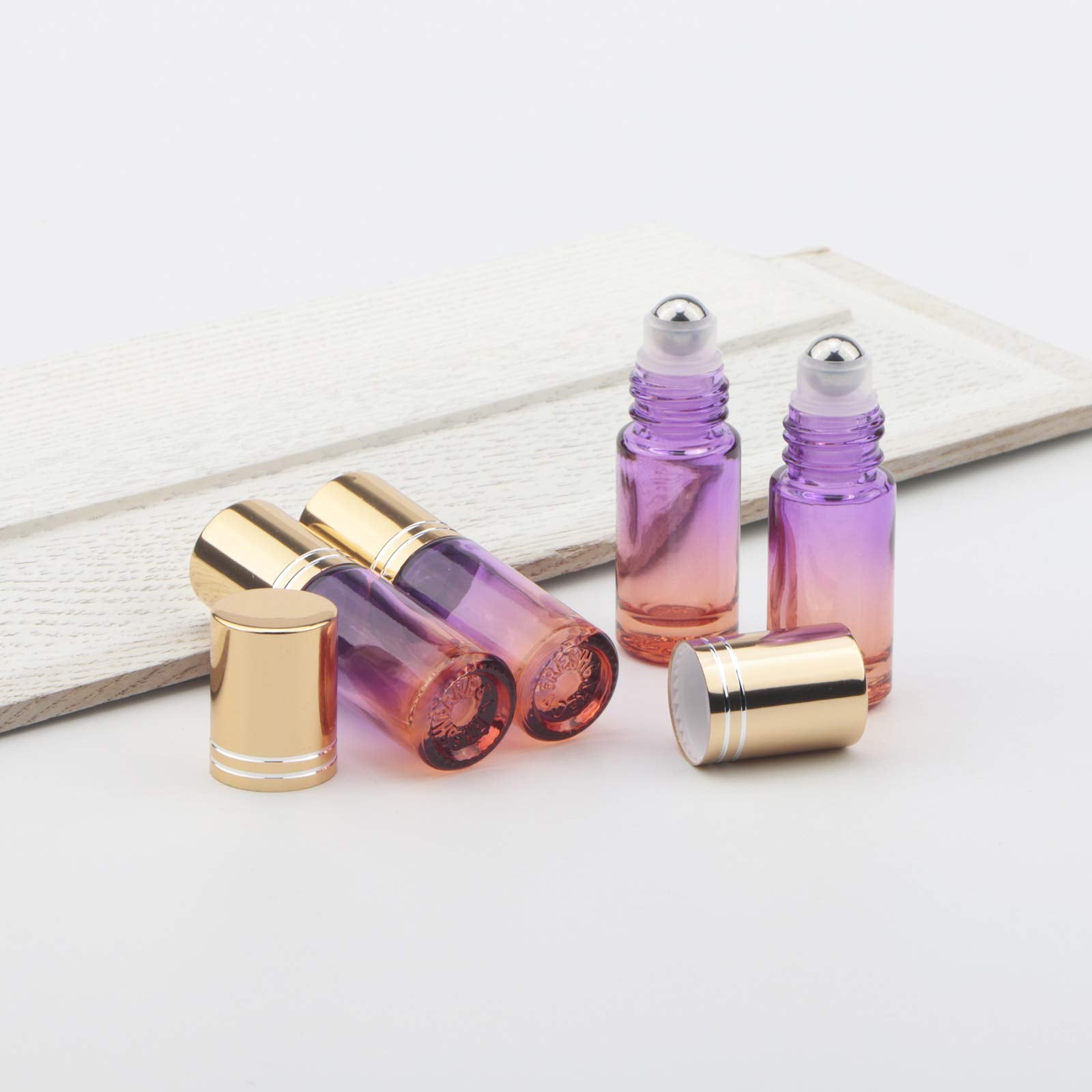 Ellbest 5Ml Rolling Glass Bottle For Essential Oil 17Pcs Roller Bottles With Stainless Steel Roller Balls&Funnels Reusable Perfu