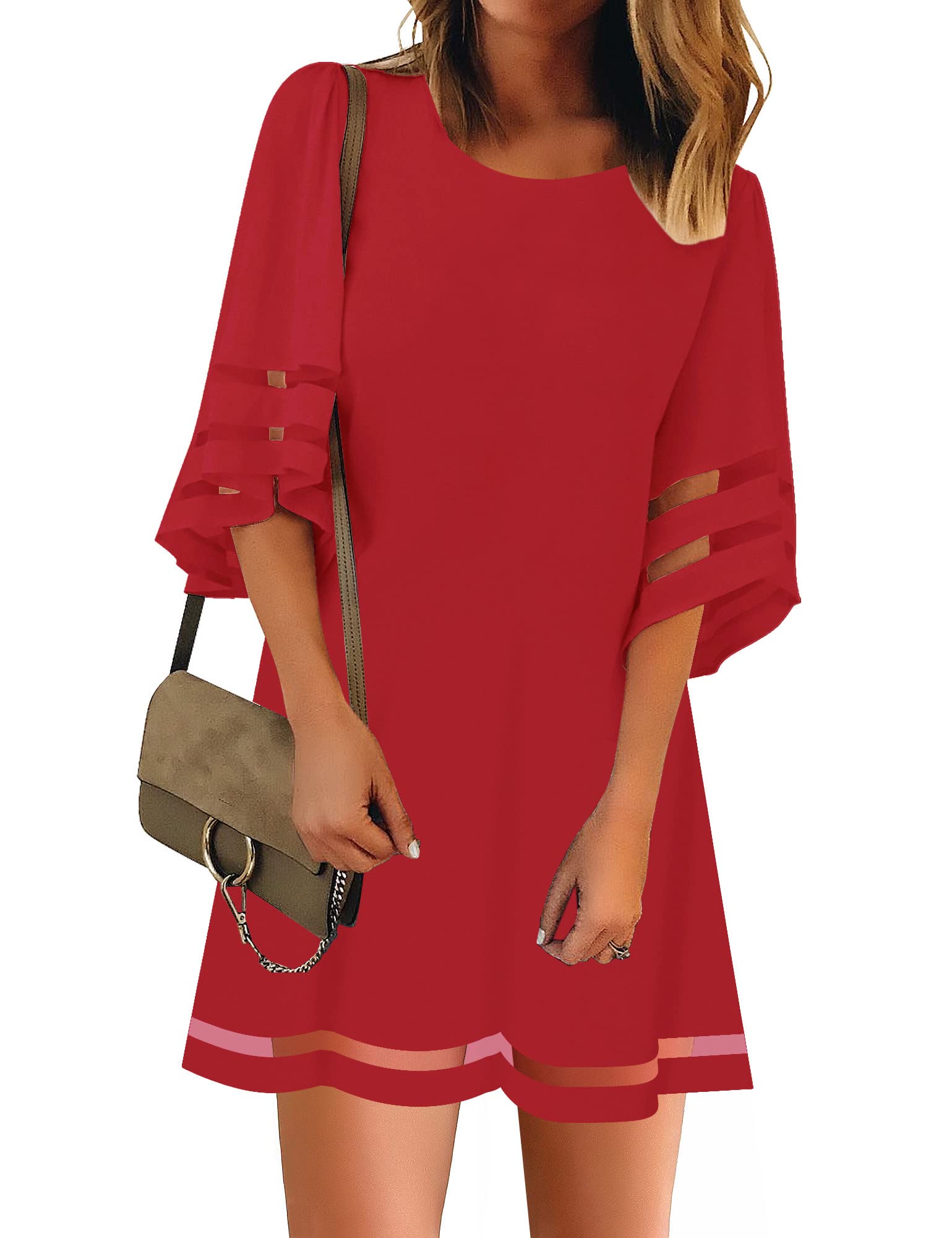 Lookbookstore Red Dresses For Women Valentines Day Dress True Red Elegant Dress For Valentines Day 2023 Casual Summer Wedding Gu