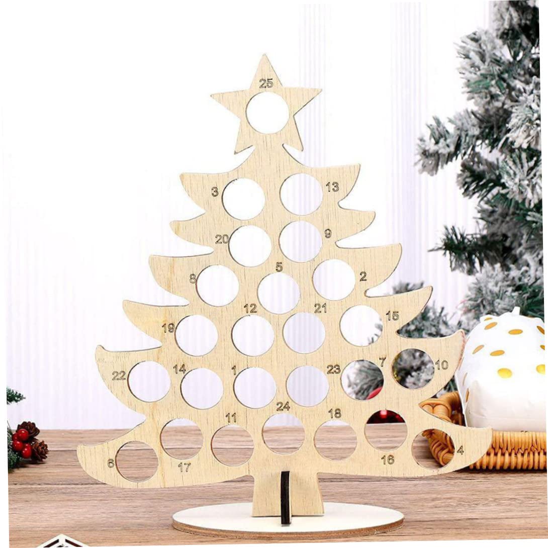 Advent Calendar 2022, Christmas Countdown Calendar Wooden Chocolate Frame Advent Calendar Xmas Decoration Style2